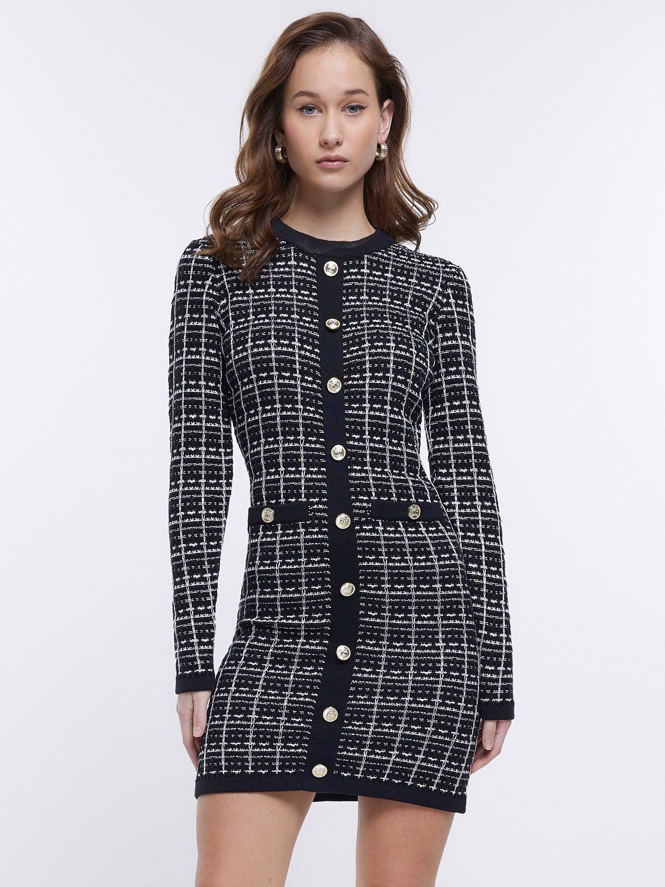 Tweed dress hotsell river island