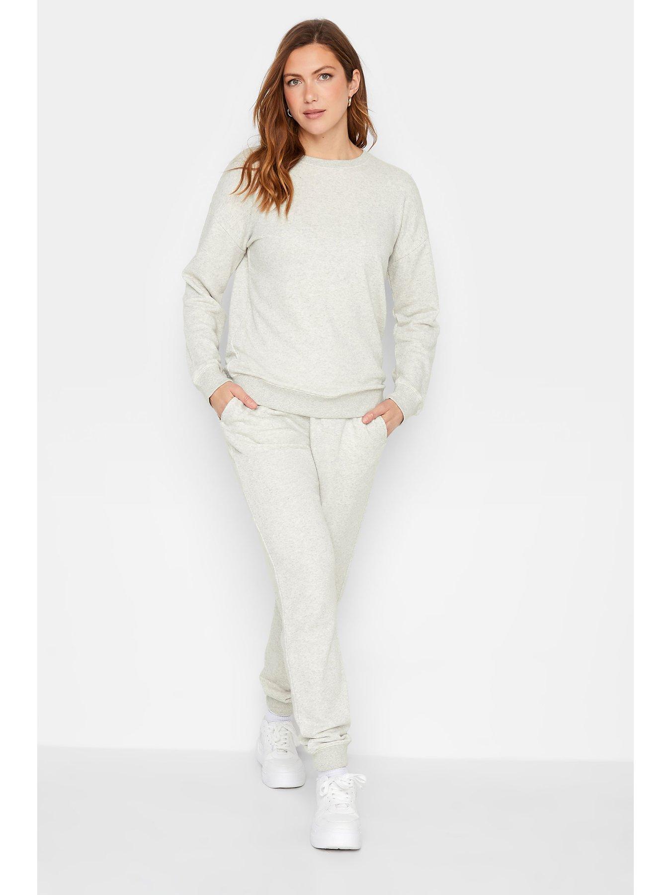 Image 3 of 4 of Long Tall Sally Marl Sweatshirt - Light Grey
