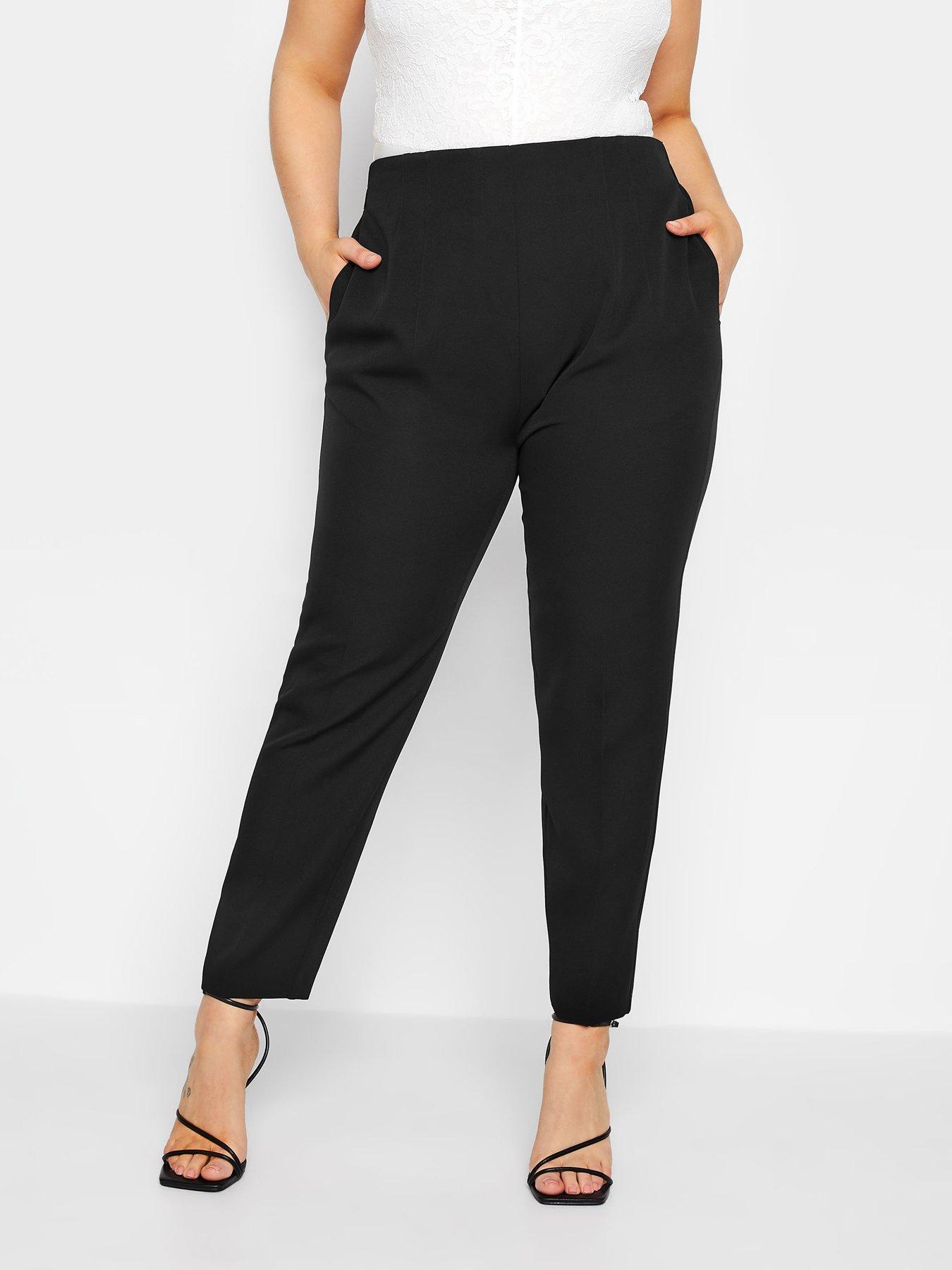 Image 1 of 2 of Yours Darted Waist Tapered Trouser -&nbsp;Black