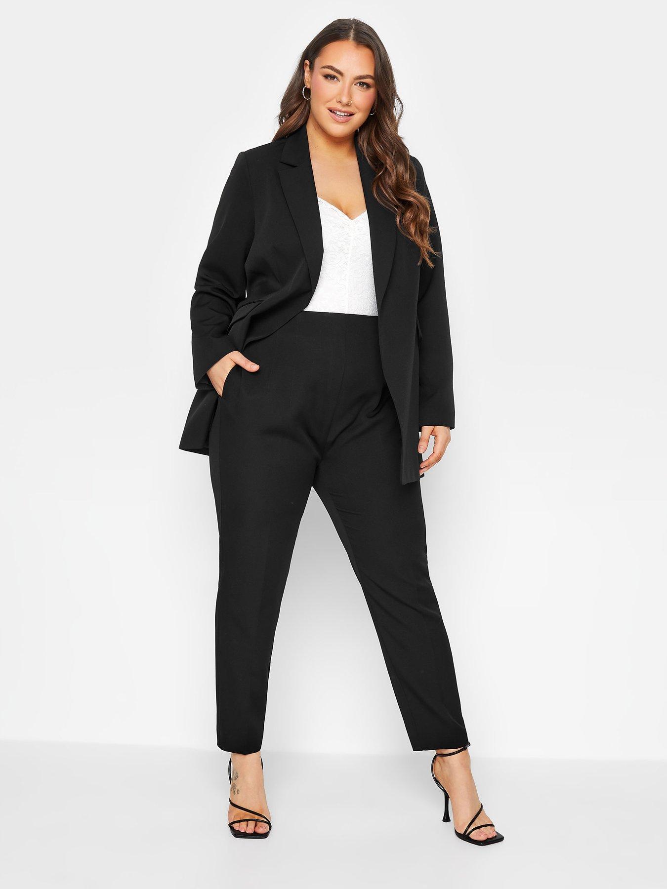 Image 2 of 2 of Yours Darted Waist Tapered Trouser -&nbsp;Black