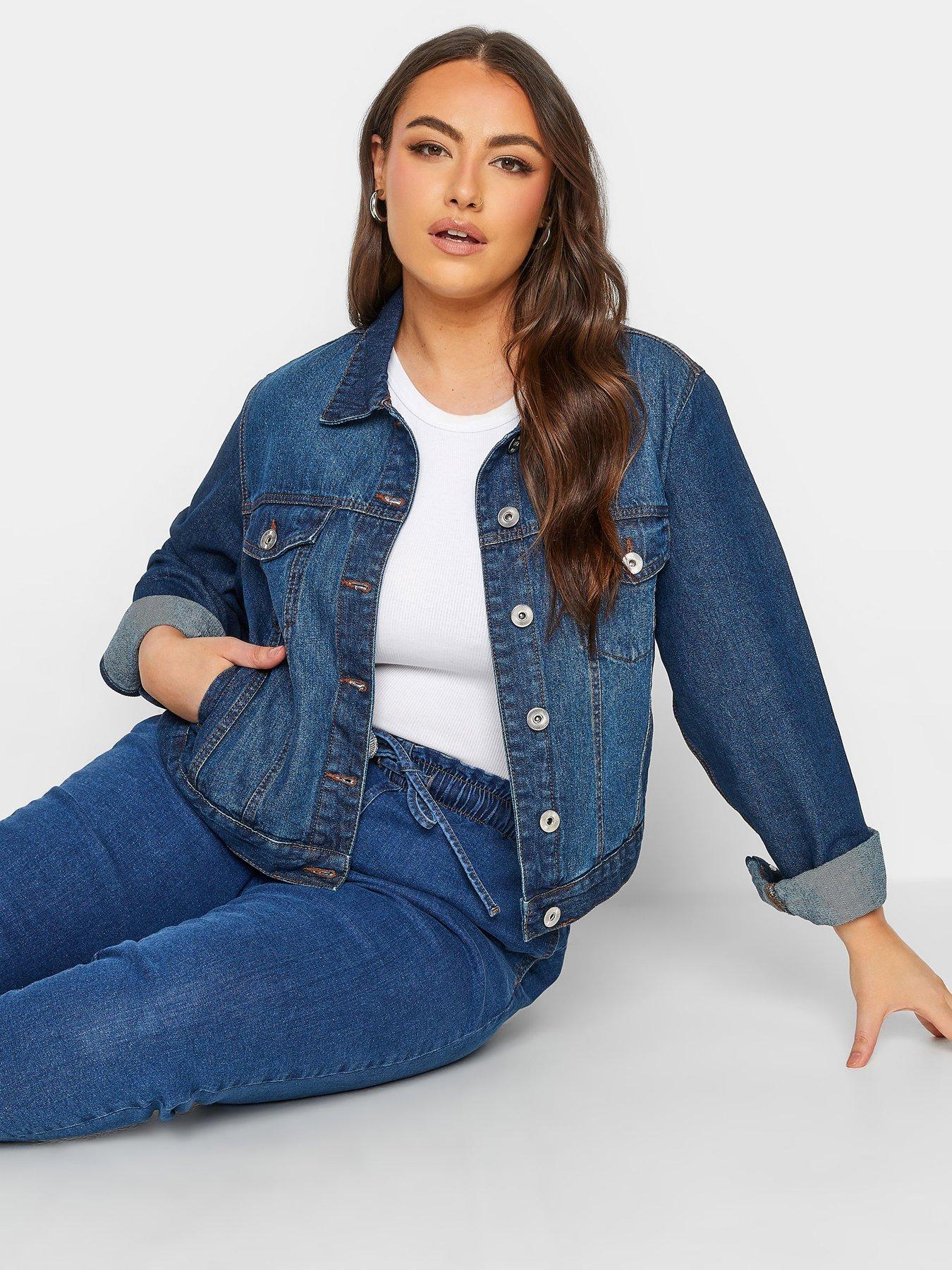 Image 1 of 4 of Yours Yours Classic Denim Jacket - Blue