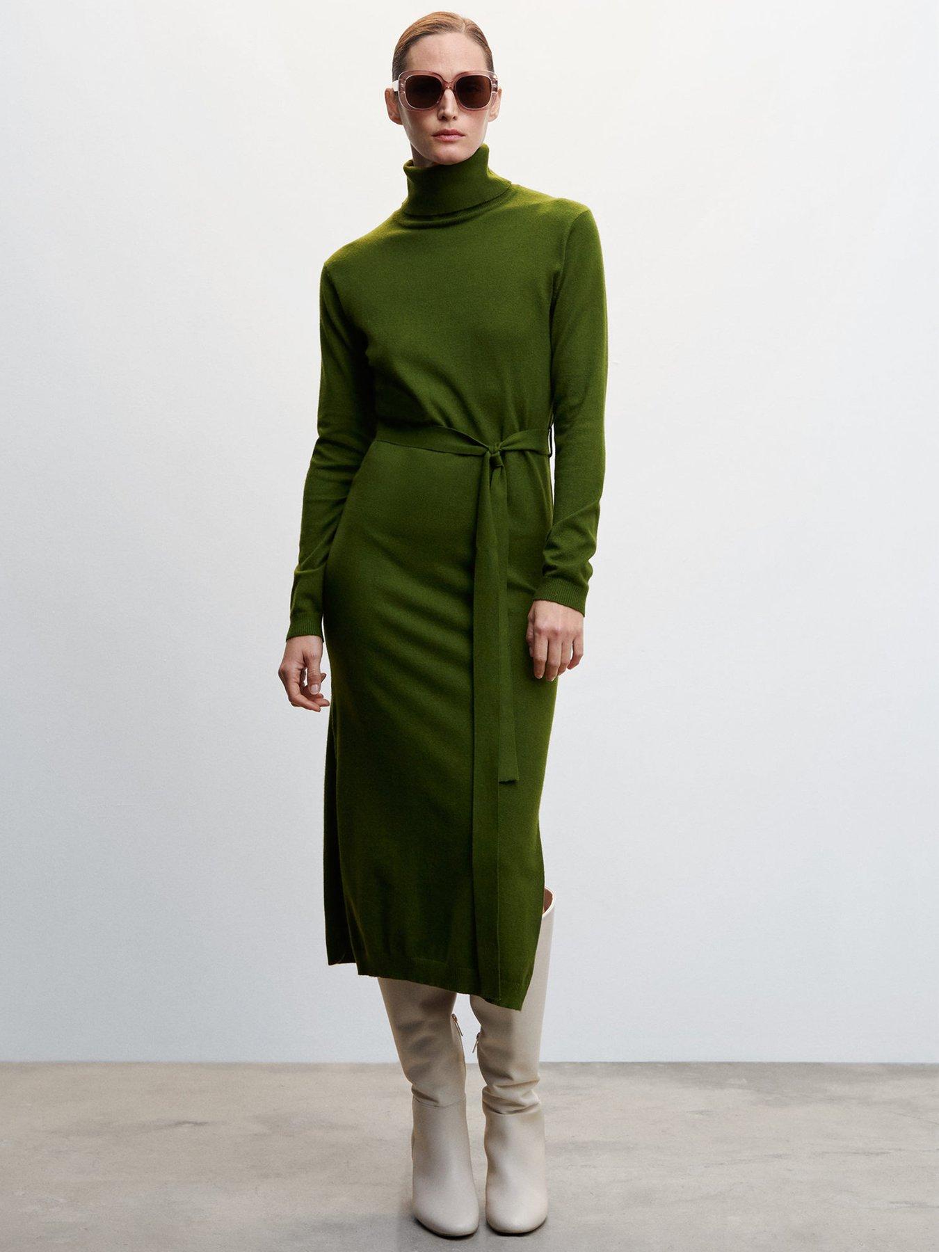 Mango on sale belted dress