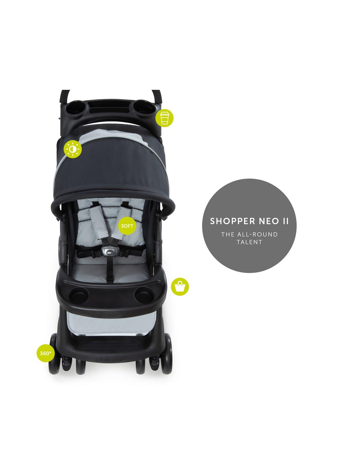 Image 2 of 8 of Hauck Hauck Shopper Neo II Pushchair - Caviar/Silver