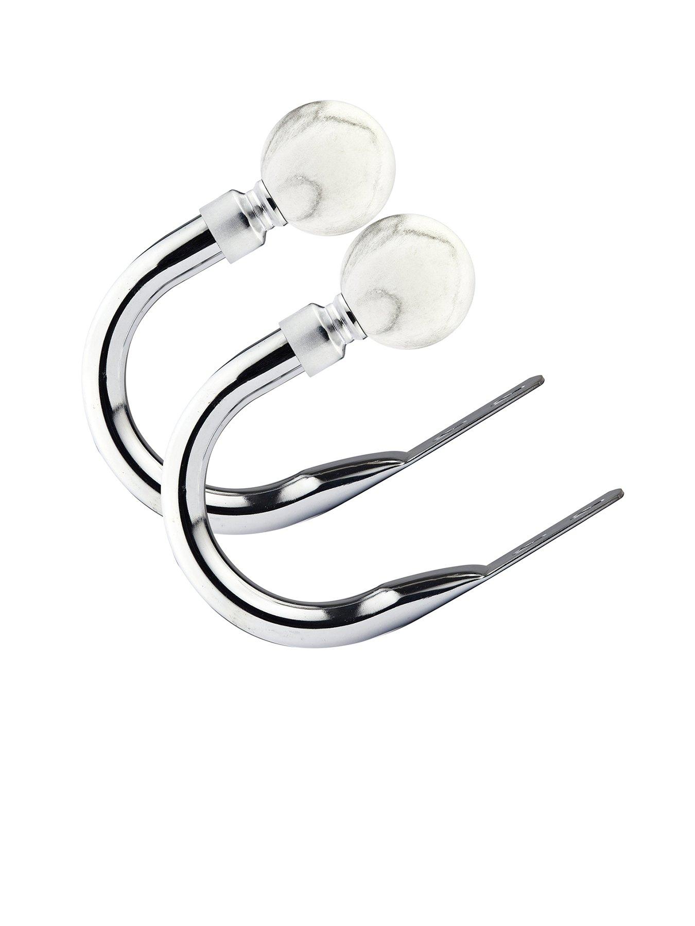 Image 1 of 4 of The Very Collection Set Of Marble Finial Curtain Holdbacks