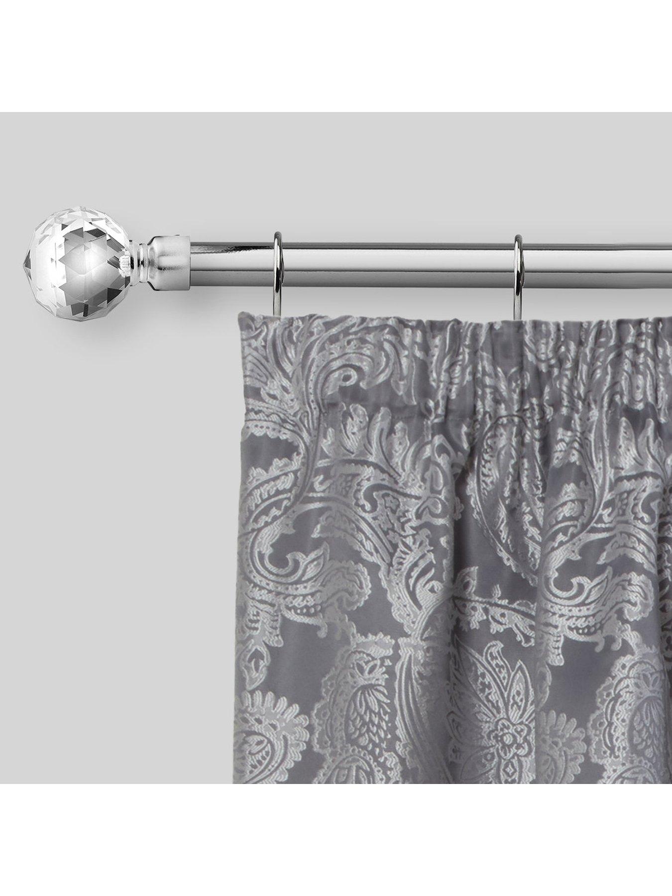 Image 2 of 4 of The Very Collection Extendable Curtain Pole Kit with Crystal Finials&nbsp;