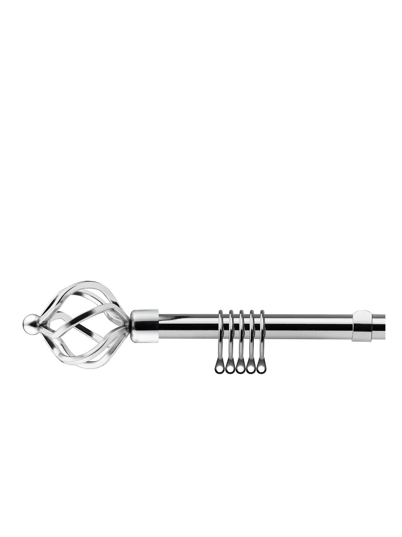 undefined Cage Finial Extendable Curtain Pole