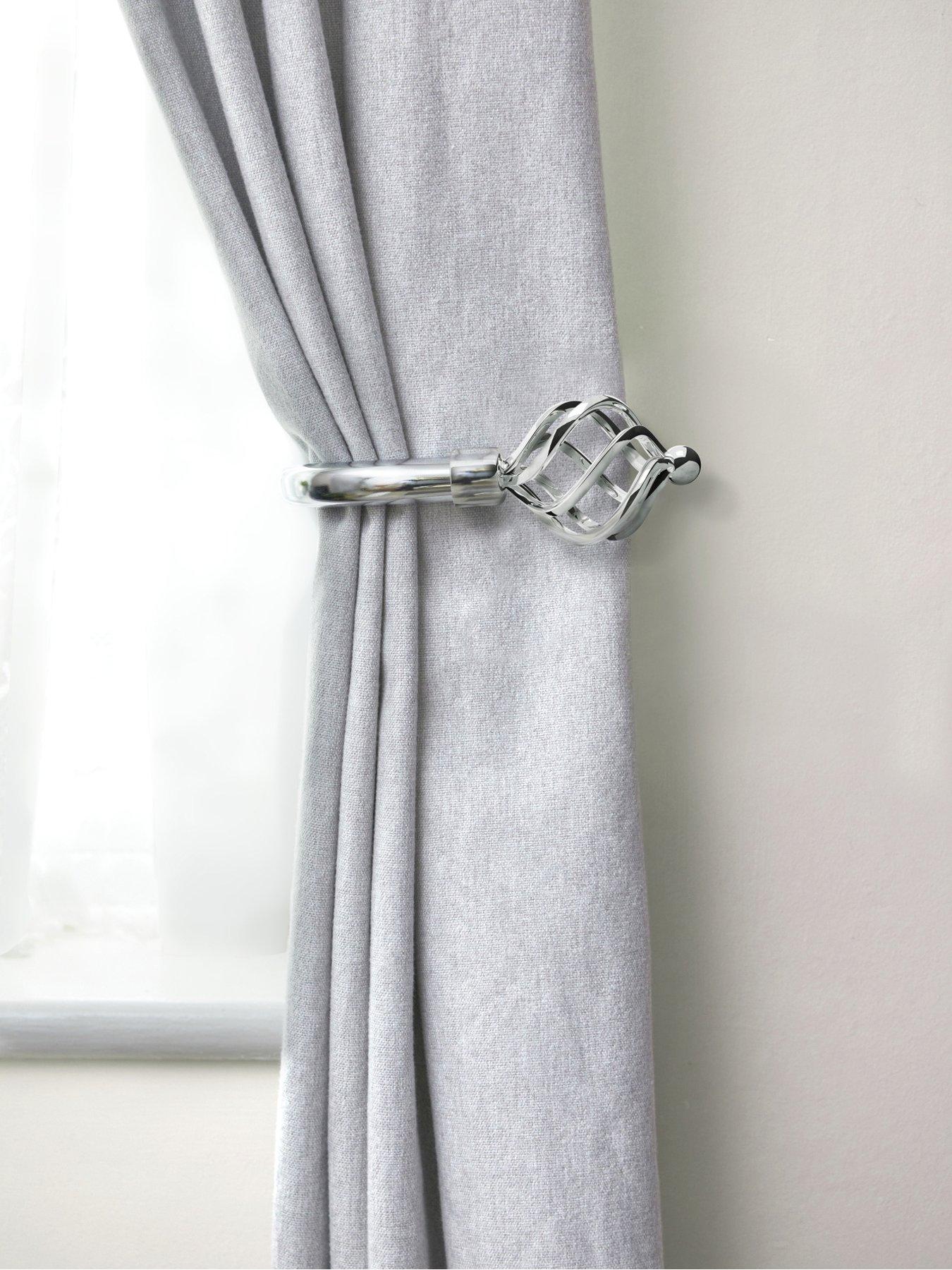 Image 4 of 4 of The Very Collection Cage Finial Curtain Holdbacks