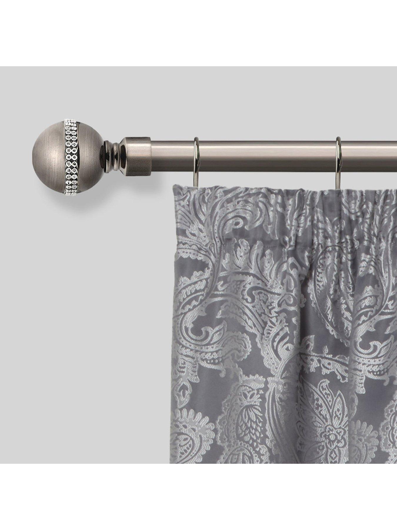 Image 2 of 4 of Very Home Extendable Curtain Pole Kit with Bling Finials
