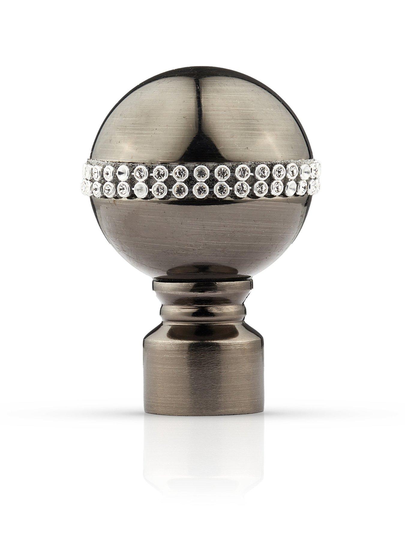Image 3 of 4 of Very Home Extendable Curtain Pole Kit with Bling Finials