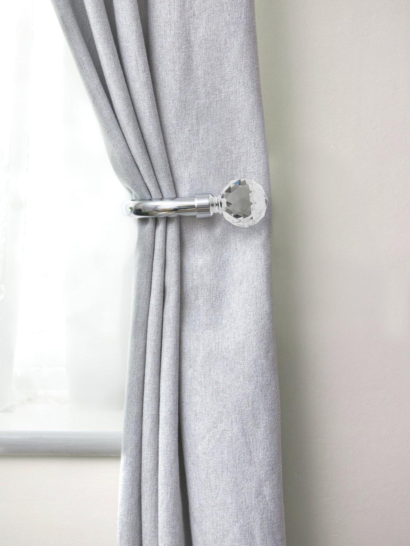 Image 4 of 4 of The Very Collection Set of 2 Crystal Finial Curtain Holdbacks