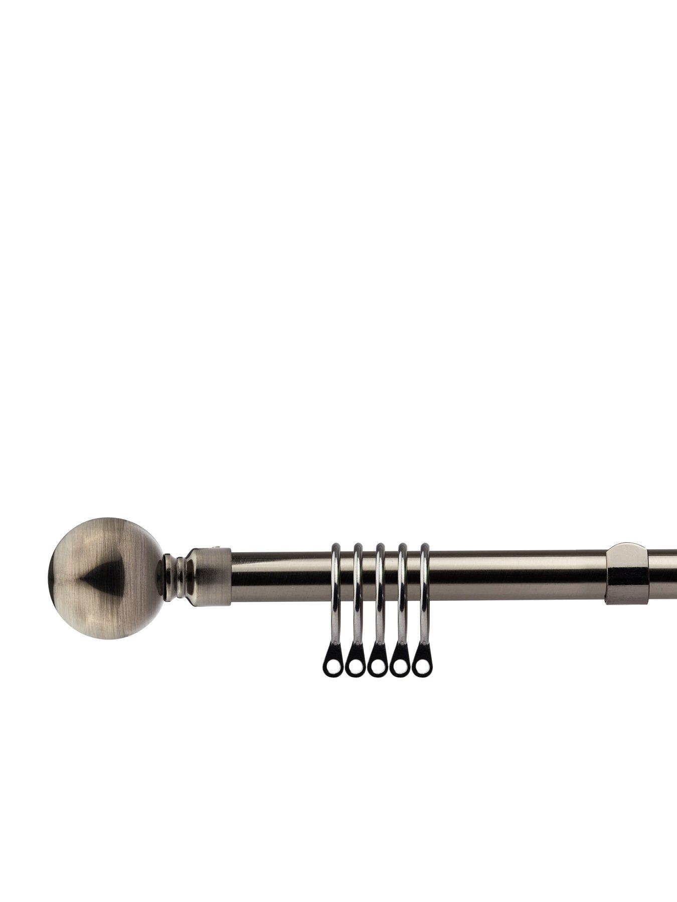Very Home Extendable Curtain Pole Kit With Ball Finials - 1.2 To 2.1m