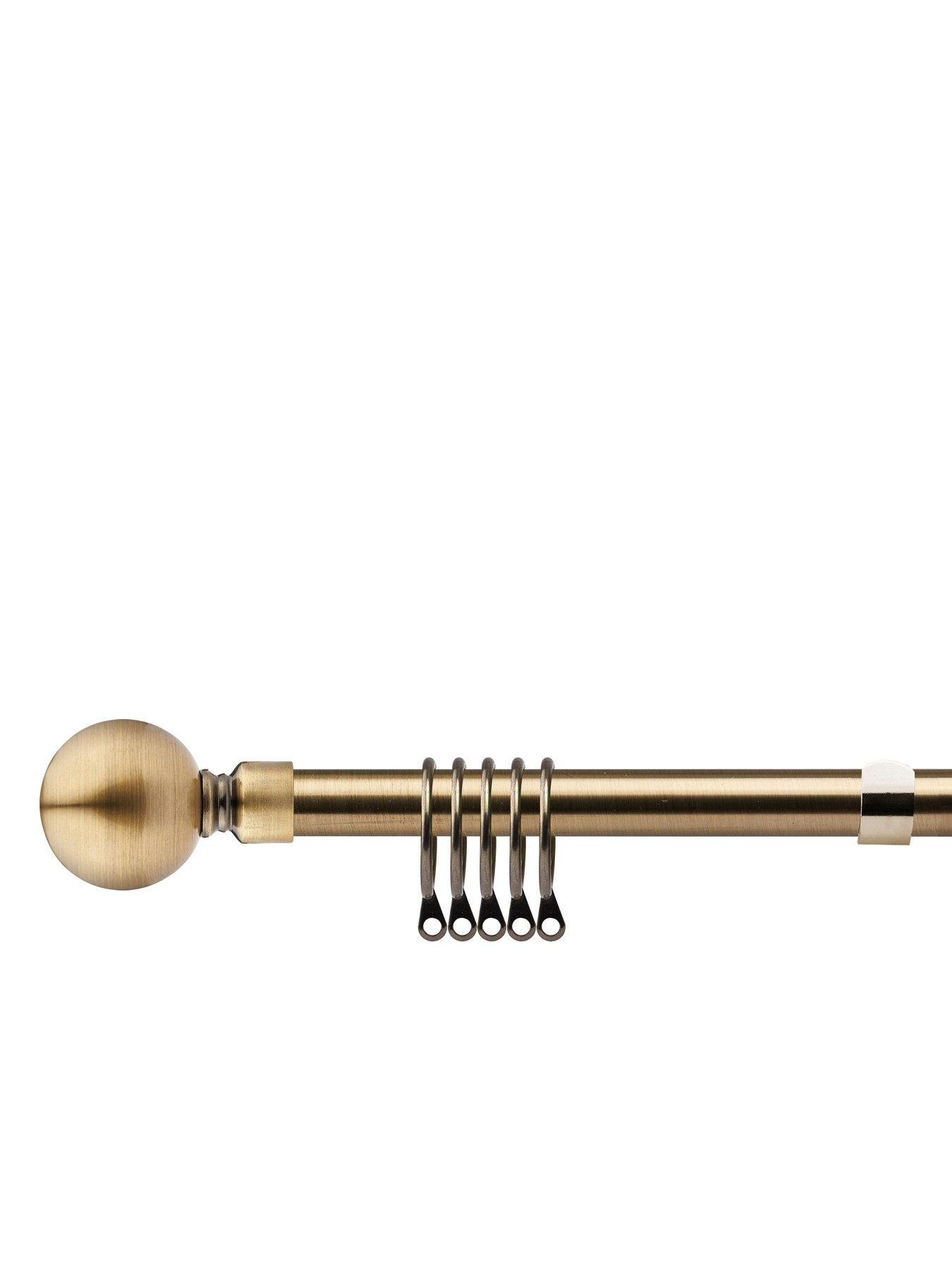 Very Home Extendable Curtain Pole Kit With Ball Finials - 1.2 To 2.1m