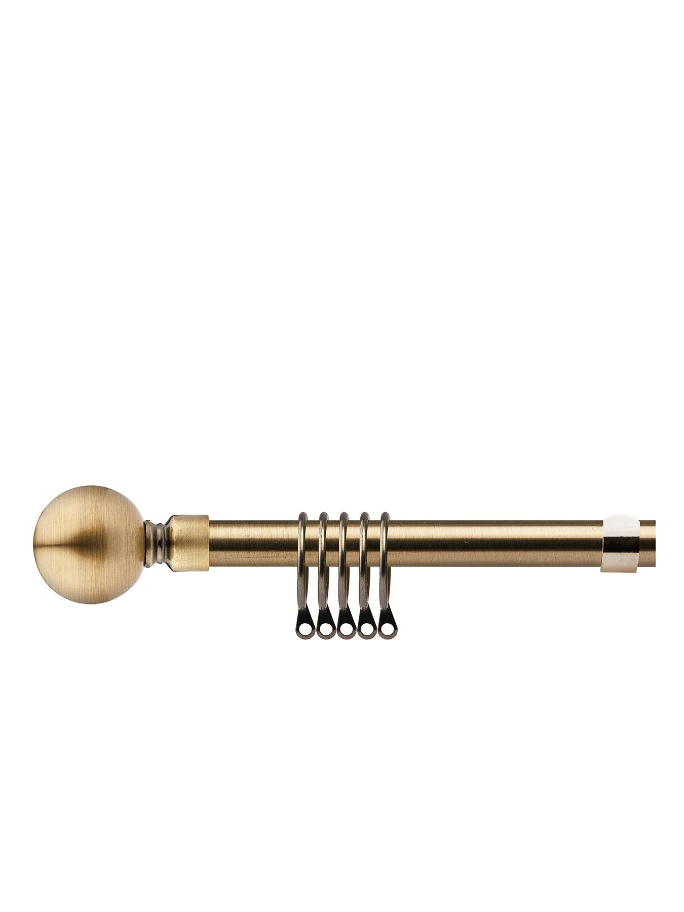Image 1 of 4 of Everyday Extendable Curtain Pole Kit With Ball Finials - 1.2 To 2.1m