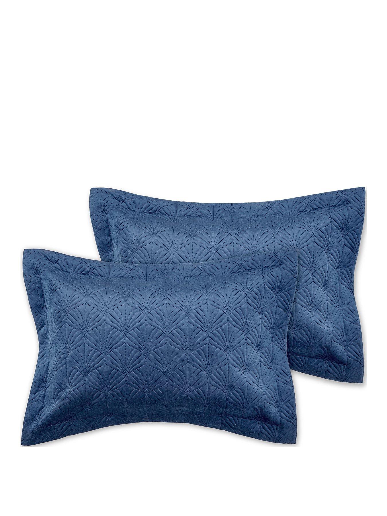 undefined Catherine Lansfield Art Deco Pearl Pillowsham Pair In Navy
