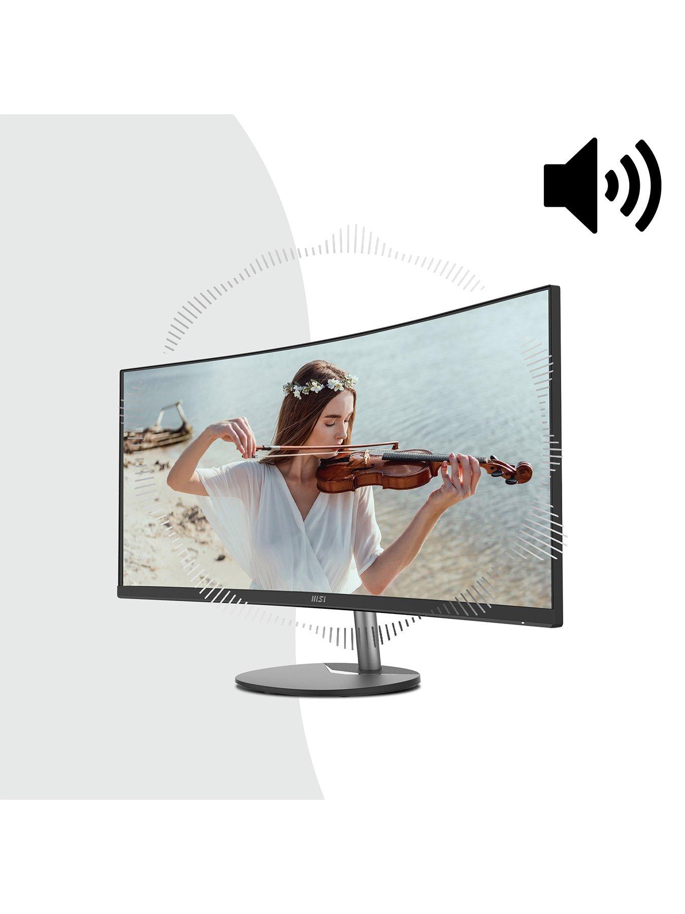 Image 6 of 7 of MSI PRO MP341CQ 34-inch, Quad HD, 100Hz, AMD Freesync, Curved Gaming Monitor with Built-in Speakers