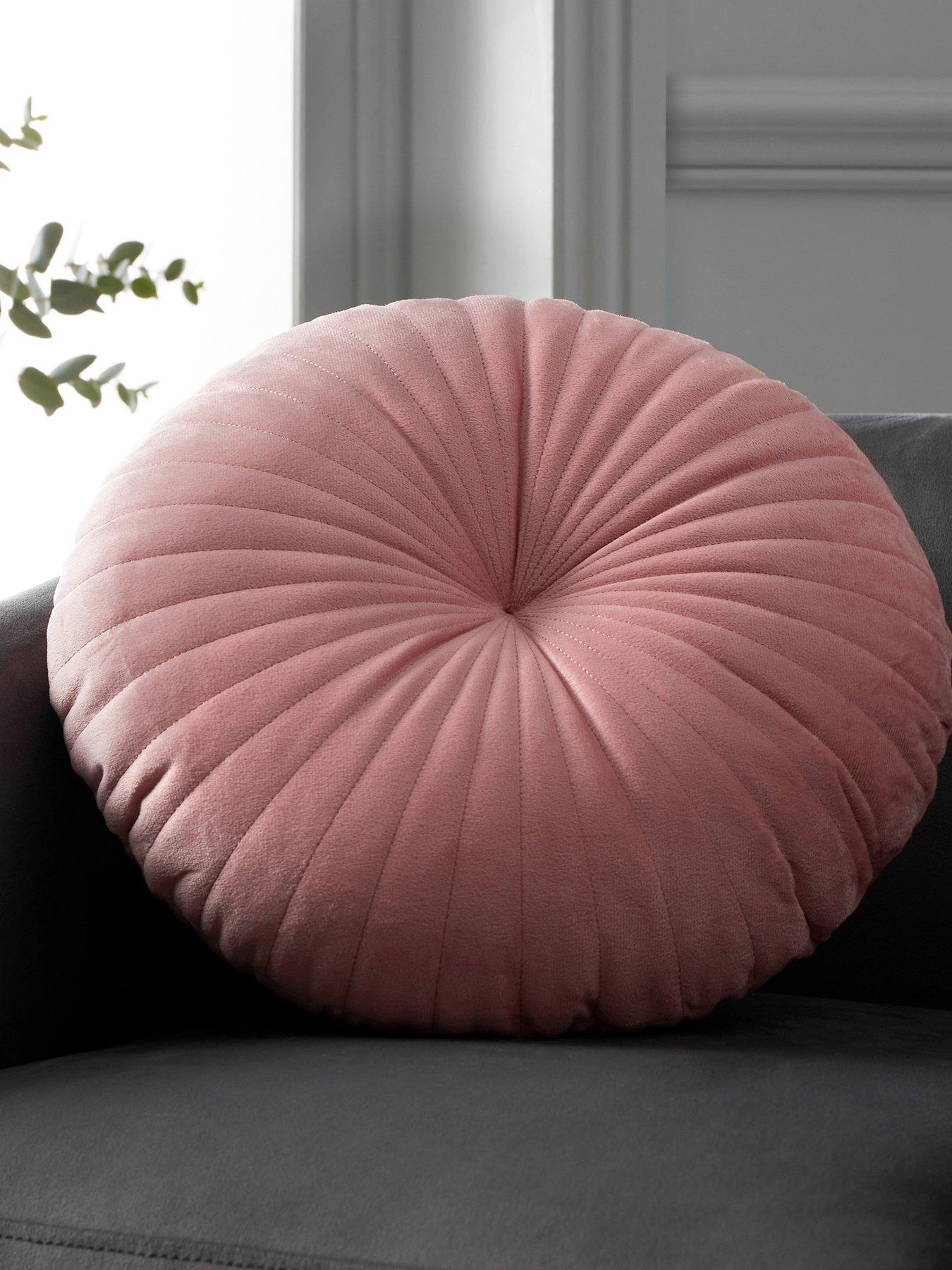 catherine-lansfield-round-filled-cushion-pink