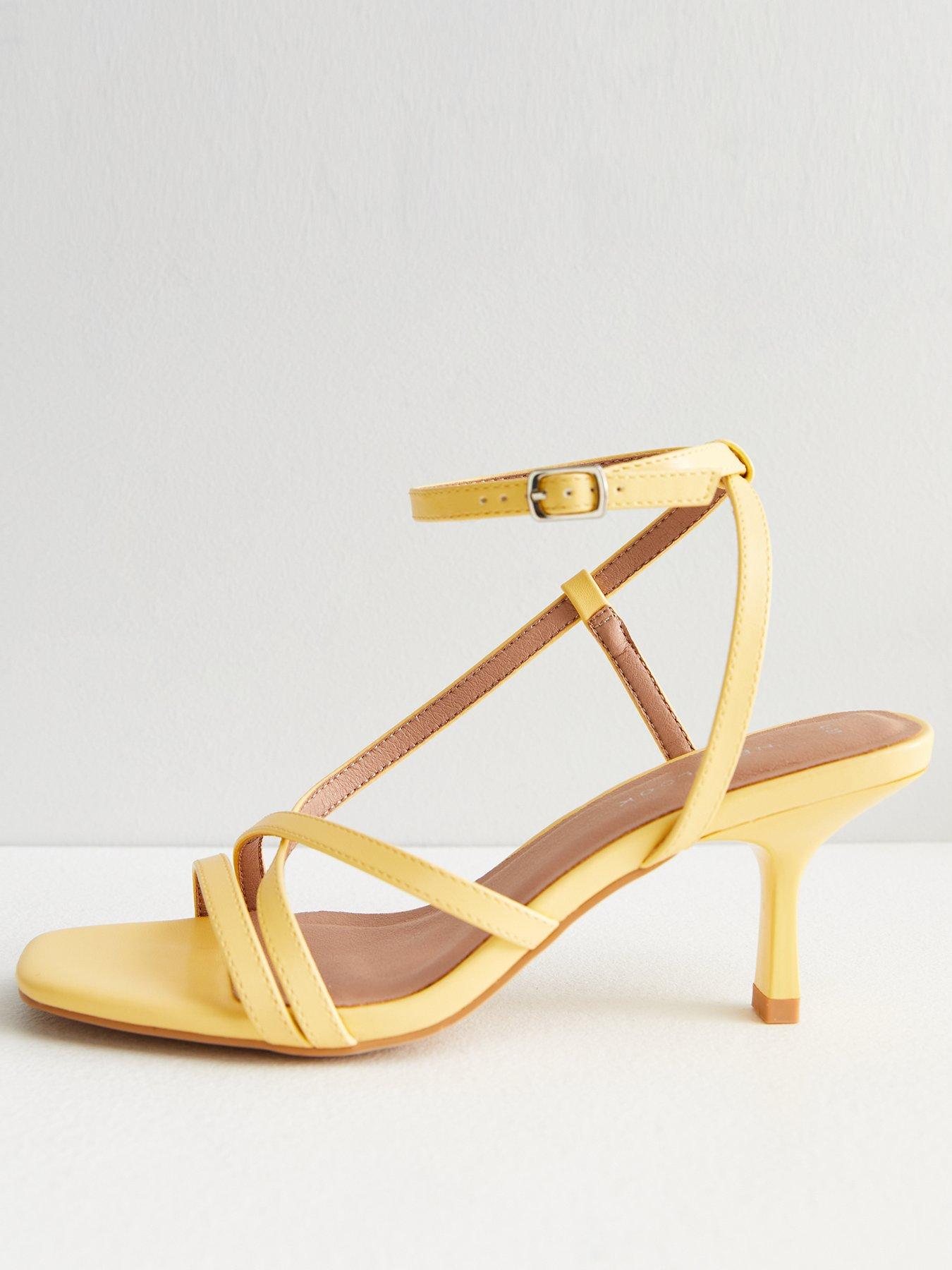 Gold strappy kitten on sale heels