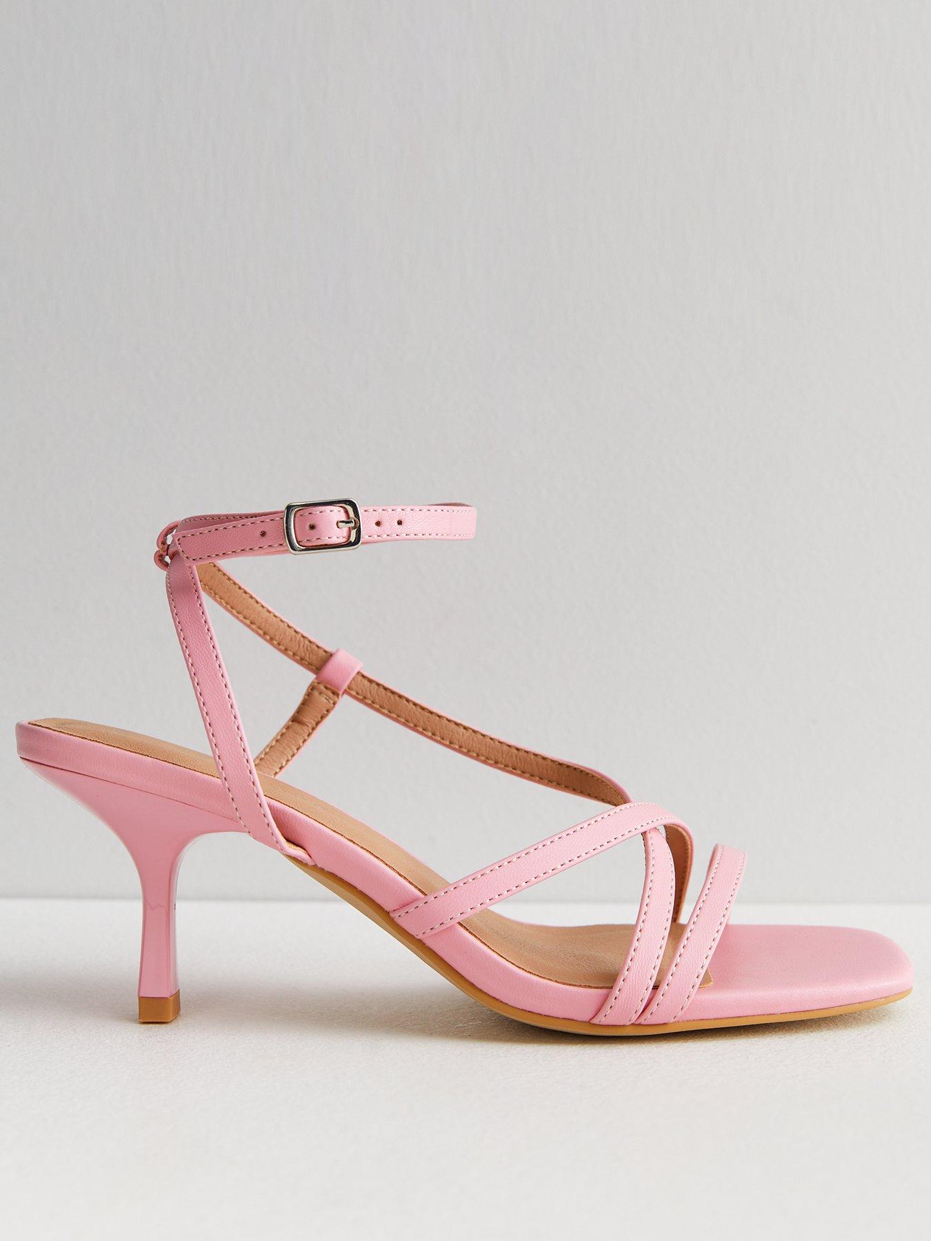 strappy pink sandals