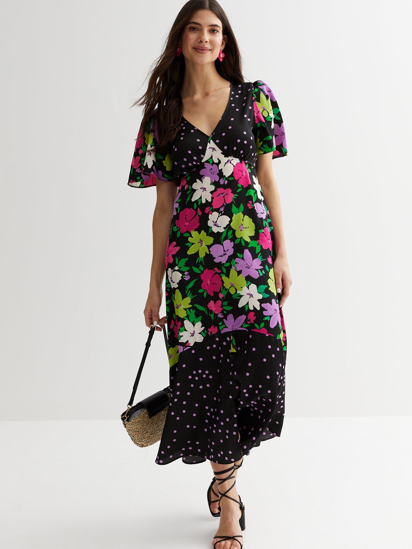 Midi dress shop flutter sleeve