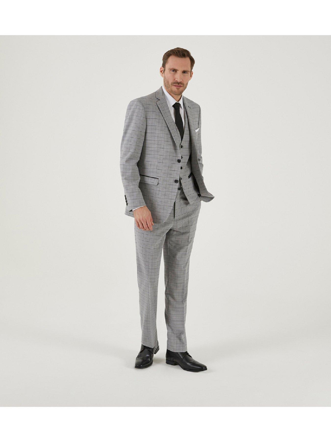 Image 3 of 4 of Skopes Brook Tailored Check Trousers - Light Grey