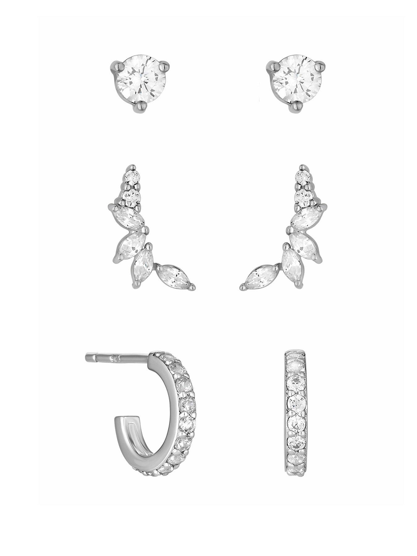 simply-silver-simply-silver-sterling-silver-925-cubic-zirconia-climber-earrings-pack-of-3