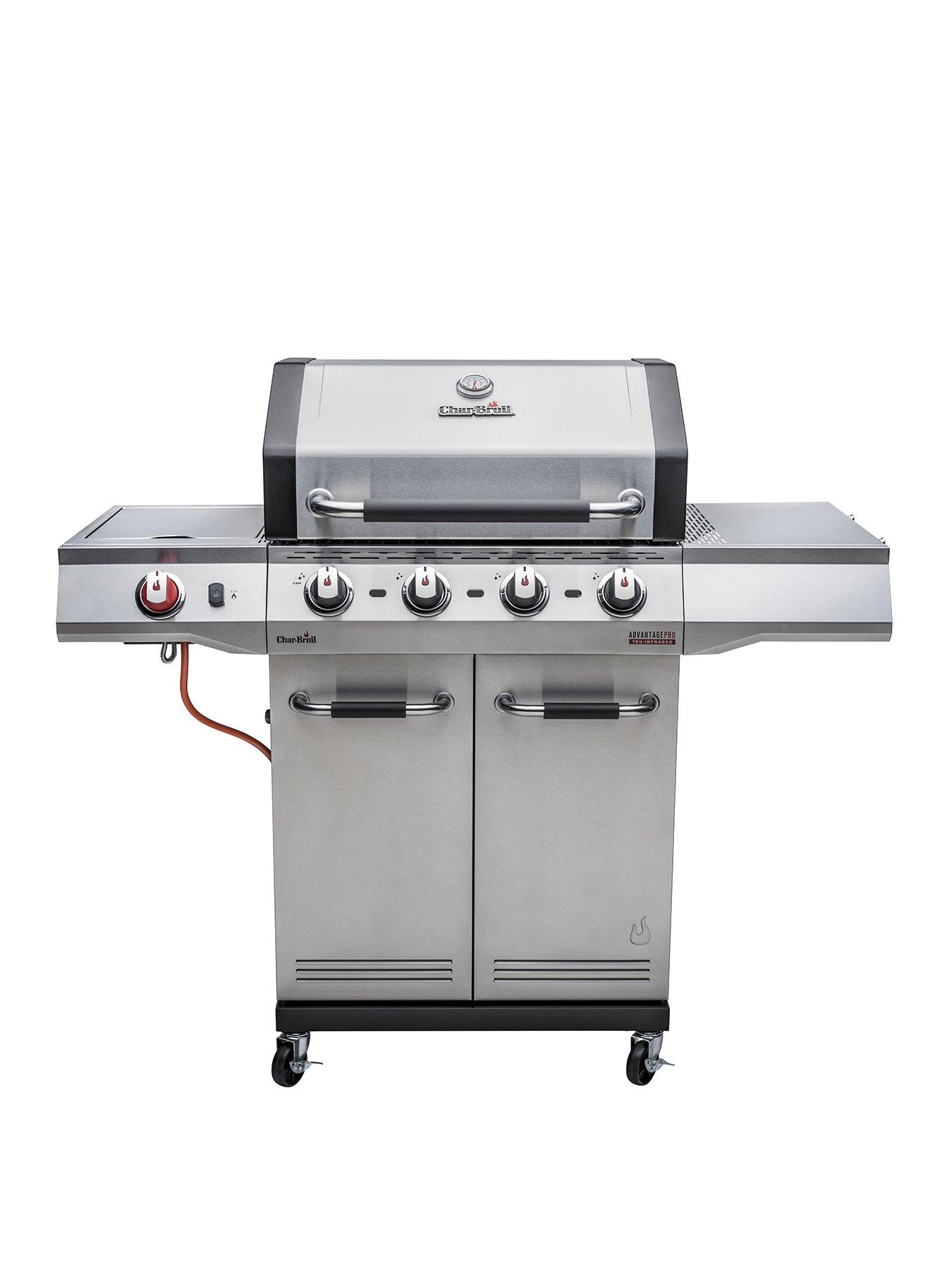 Char-Broil Advantage PRO S 4 - 4 Burner Gas BBQ Grill with Side Burner - Silver