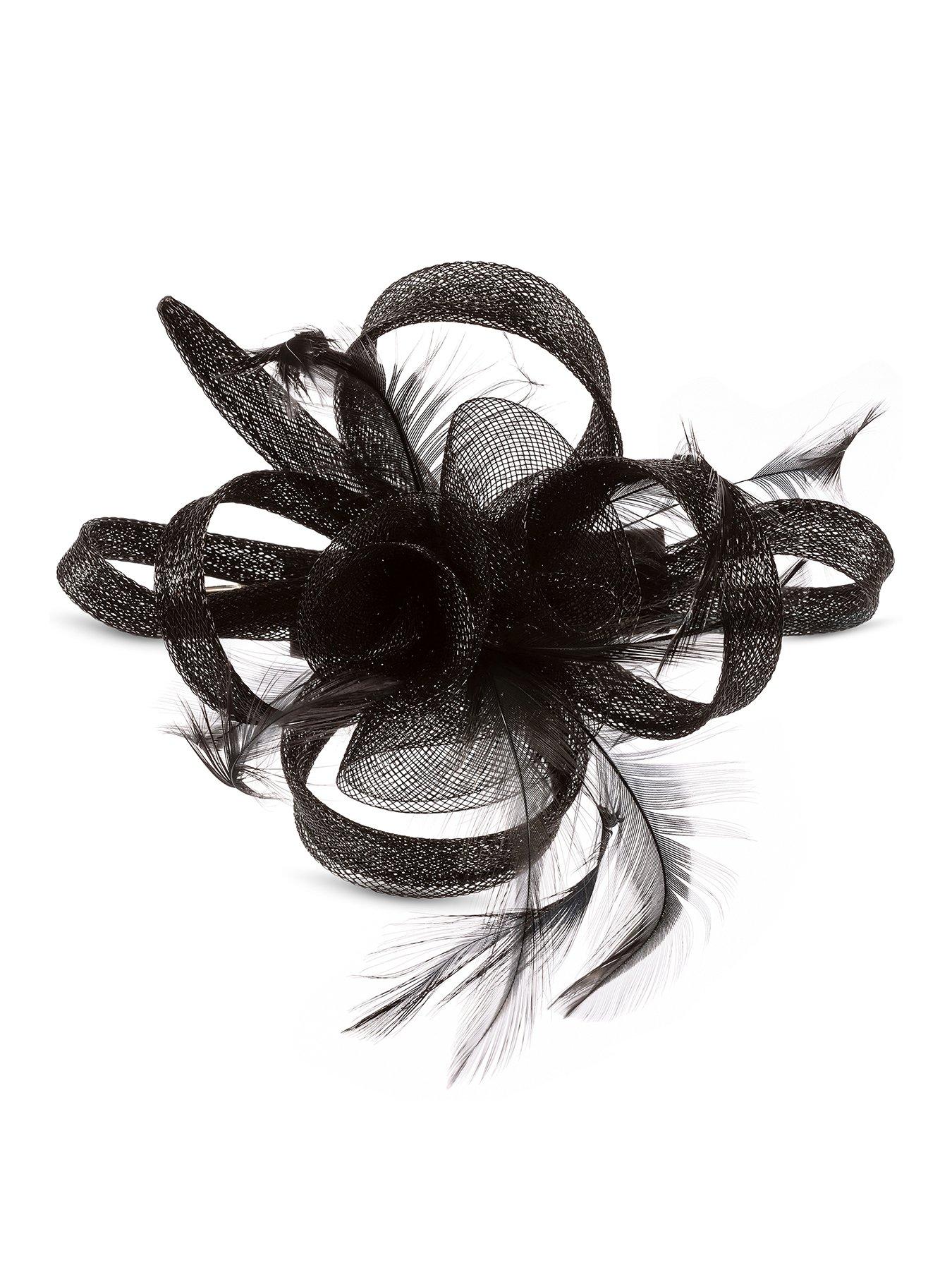 Jon Richard Jon Richard Black Small Fascinator