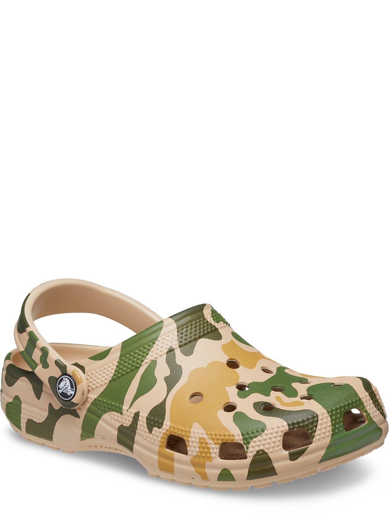 Camo crocs in online store