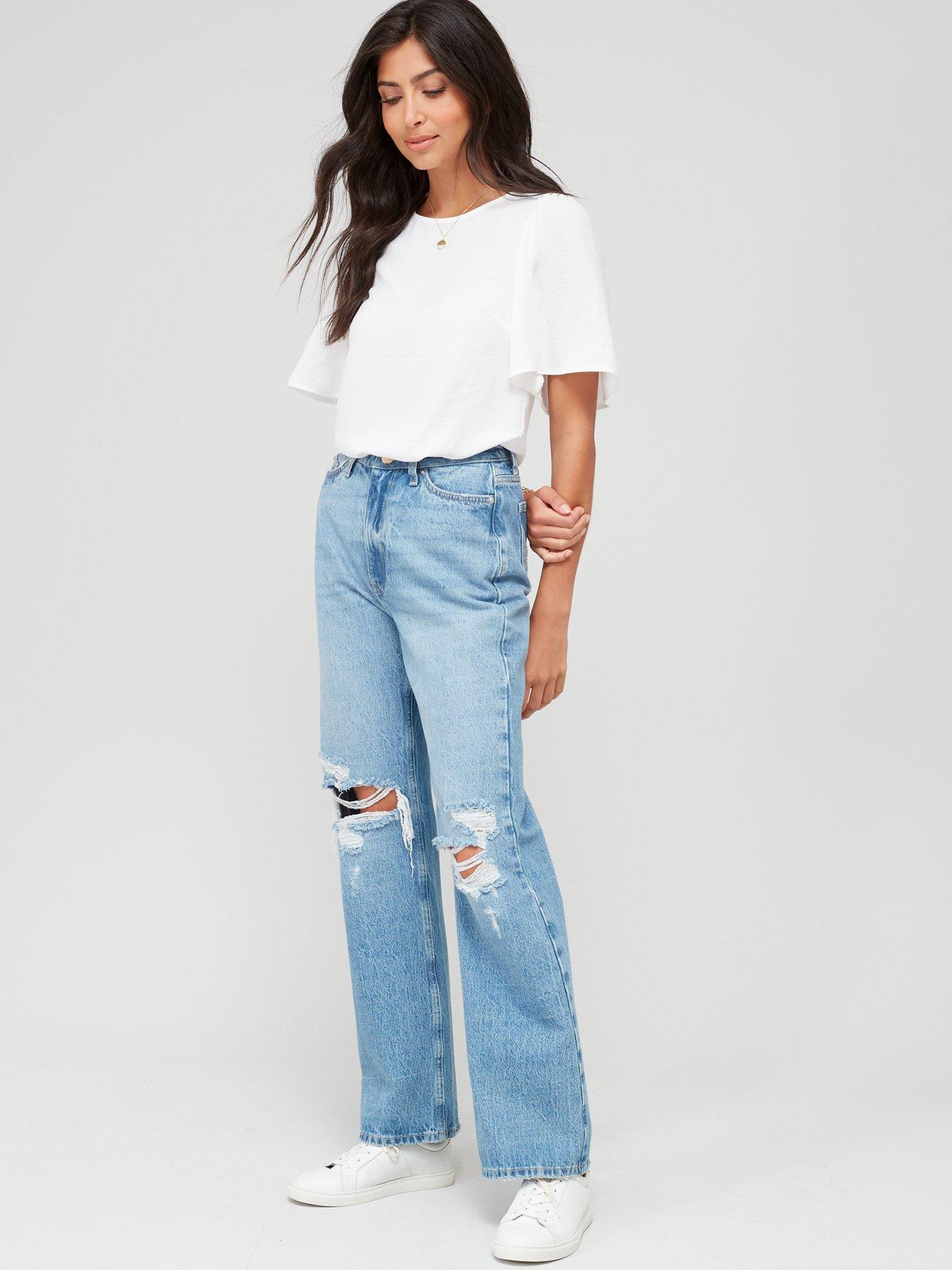 Image 3 of 6 of The Very Collection Angel Sleeve Blouse&nbsp;- White