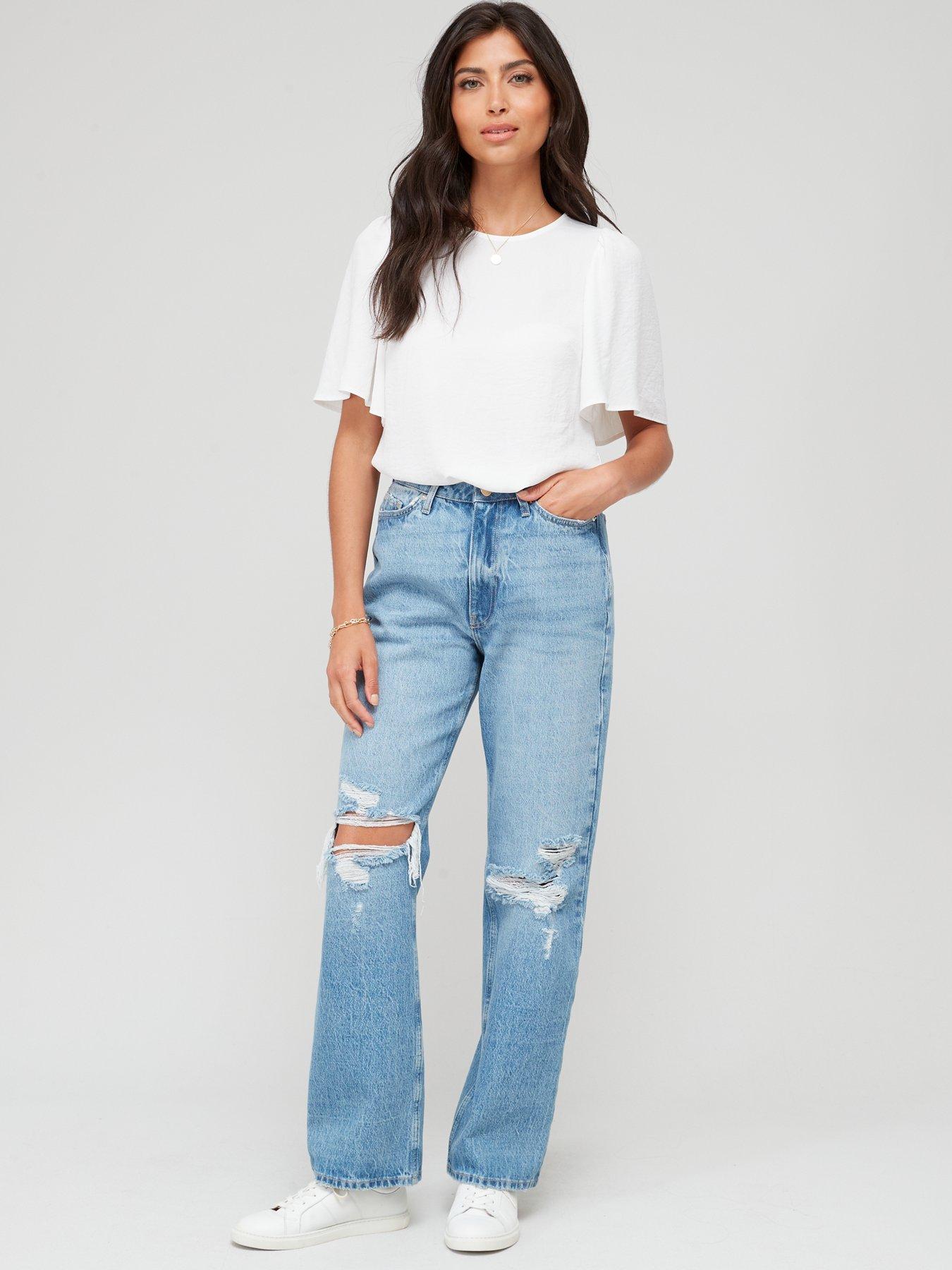 Image 6 of 6 of The Very Collection Angel Sleeve Blouse&nbsp;- White