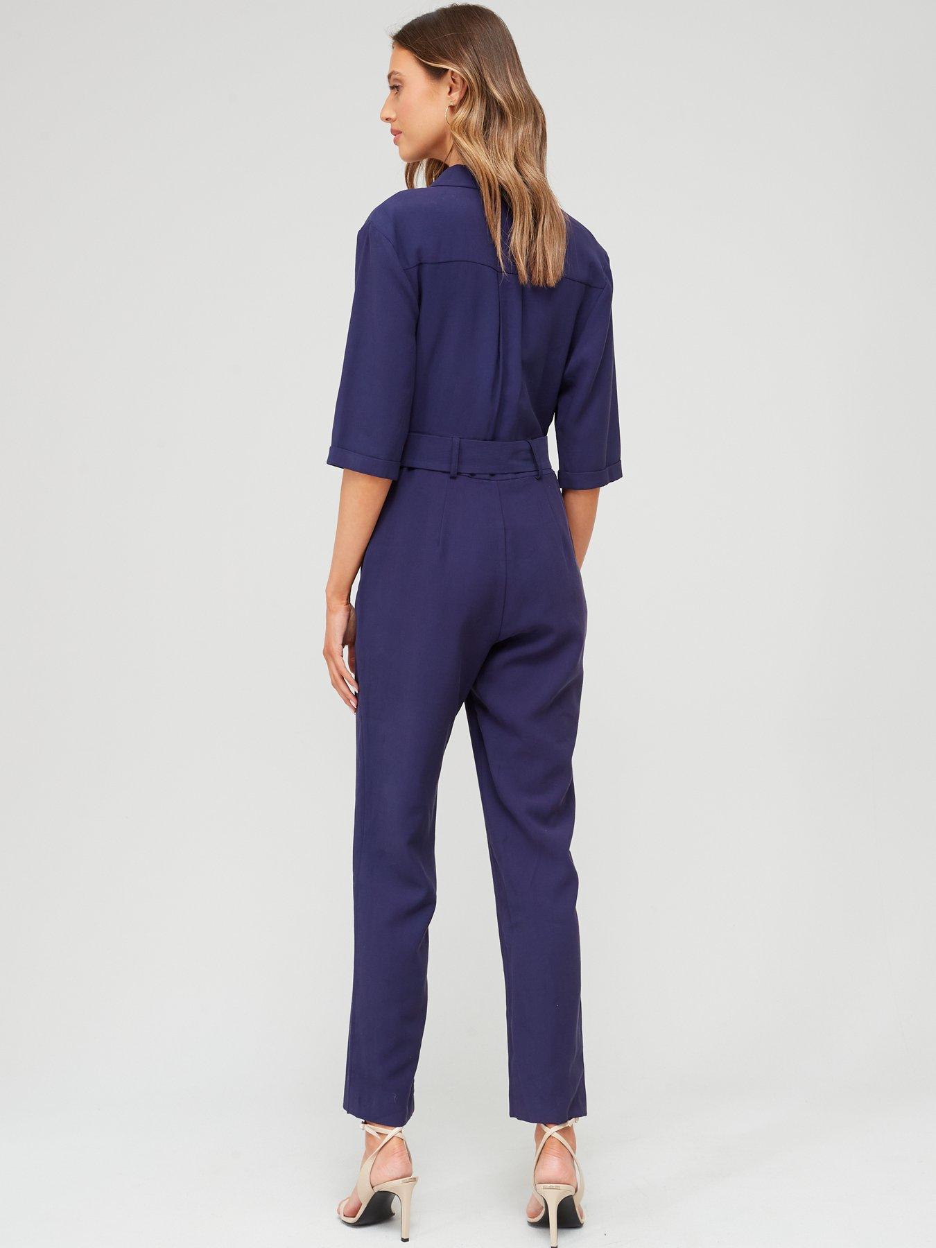 Navy store utility jumpsuit