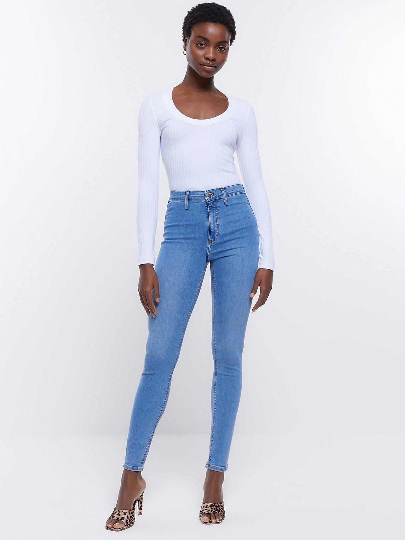 Image 3 of 4 of River Island Kaia High Rise Jegging - Blue