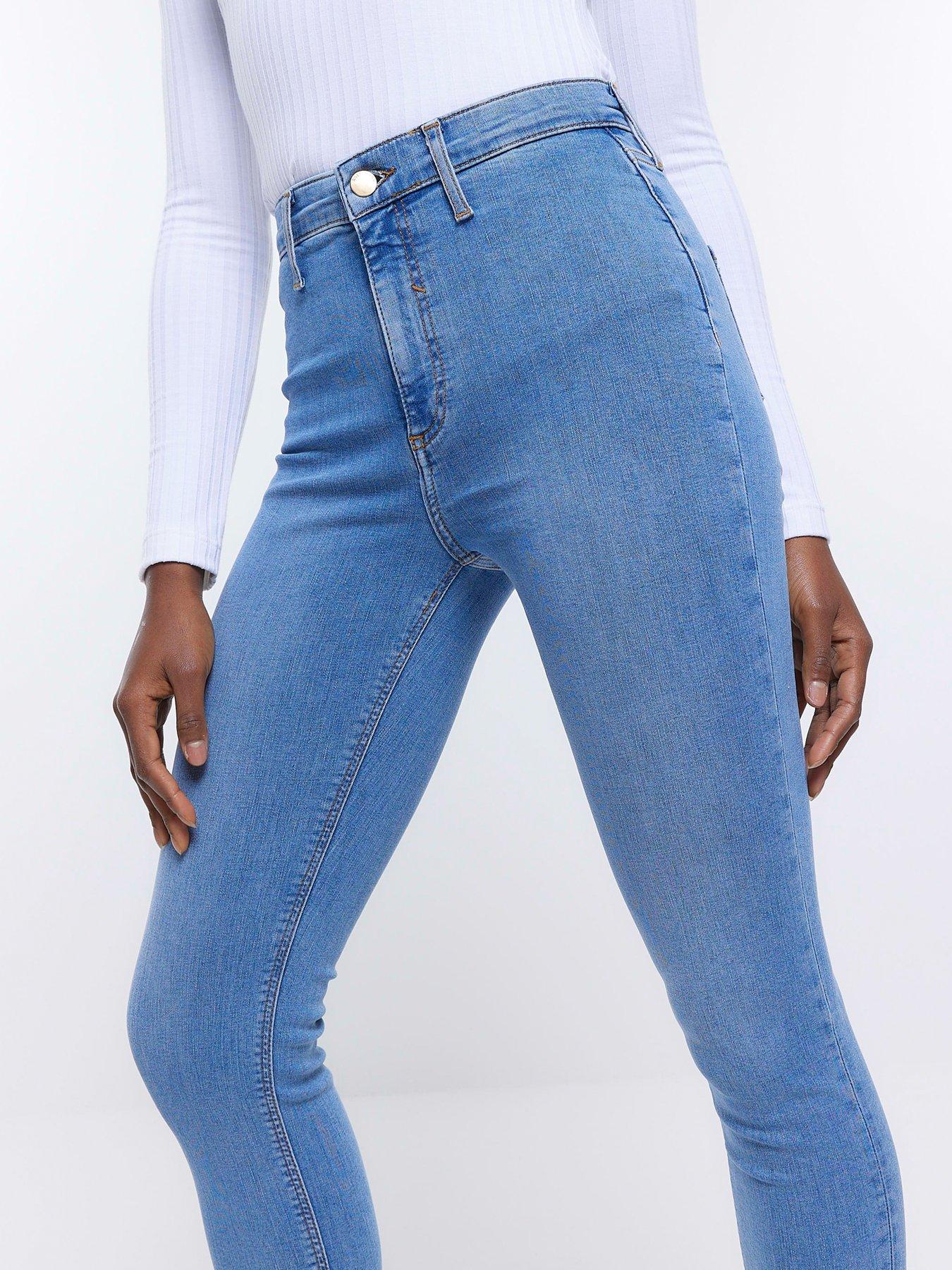 Image 4 of 4 of River Island Kaia High Rise Jegging - Blue