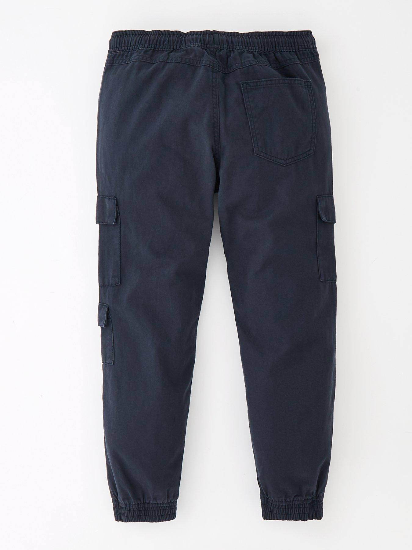 Boys navy sales cargo trousers