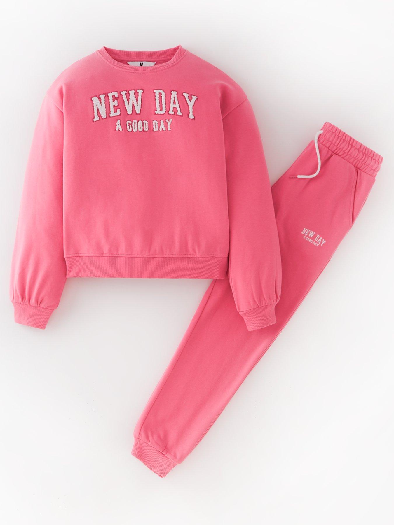 Pink discount sweat set