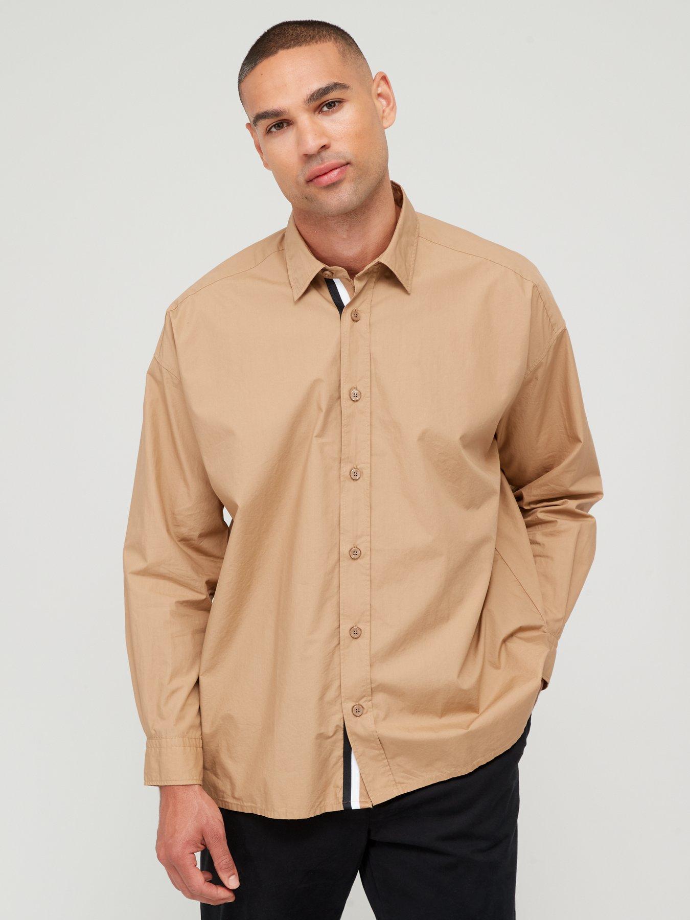 boss-relaxed-fit-shirt-beige