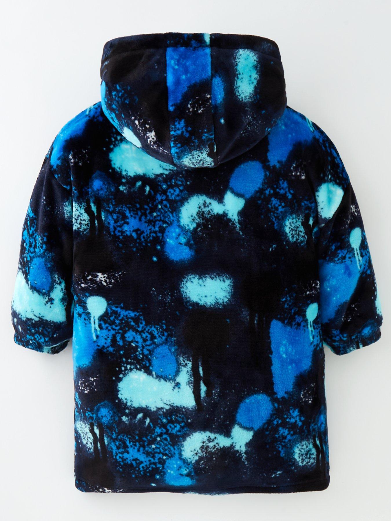 mini-v-by-very-boys-oversized-fleece-paint-splatter-poncho-multiback