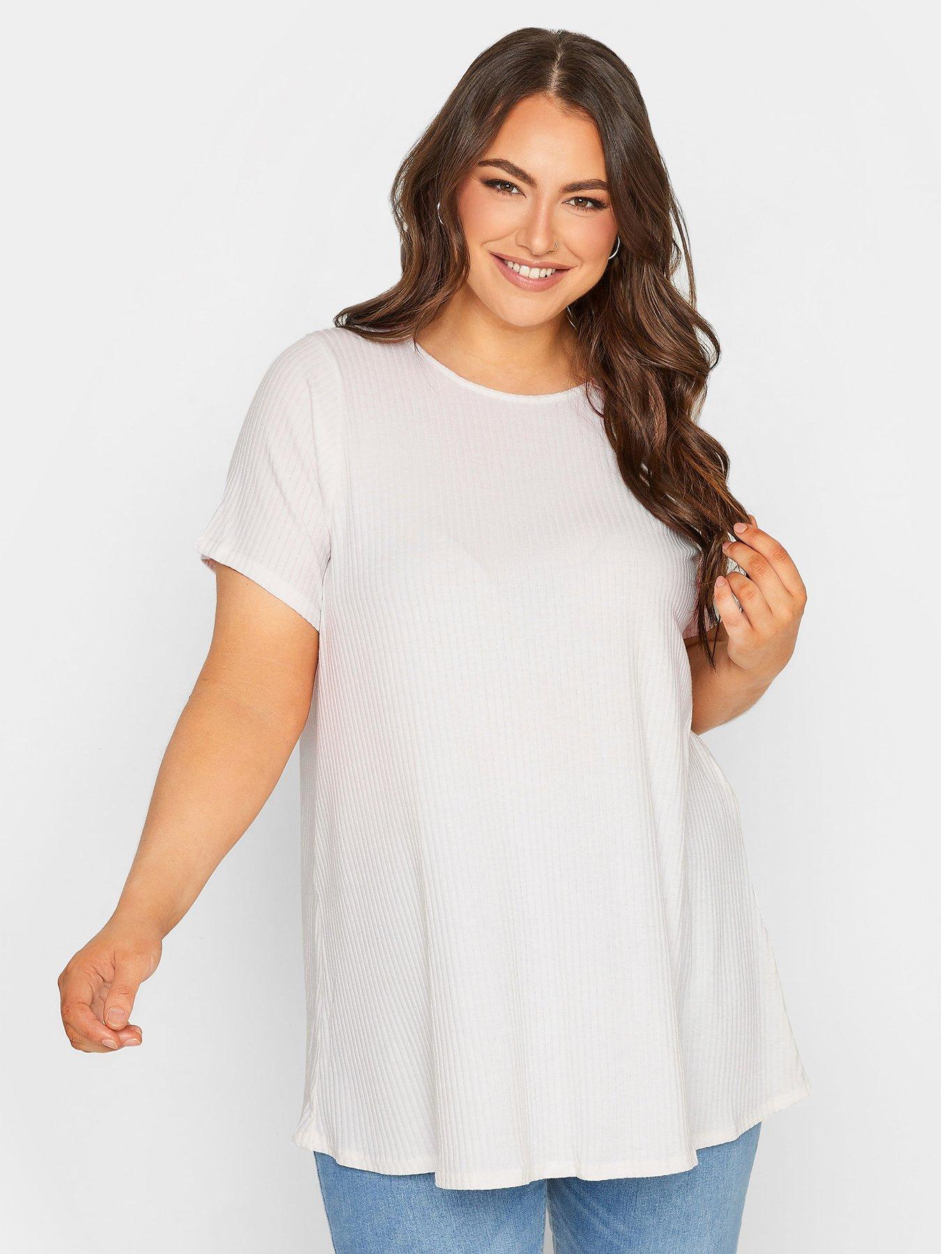 Yours Yours Rib Swing Tee White