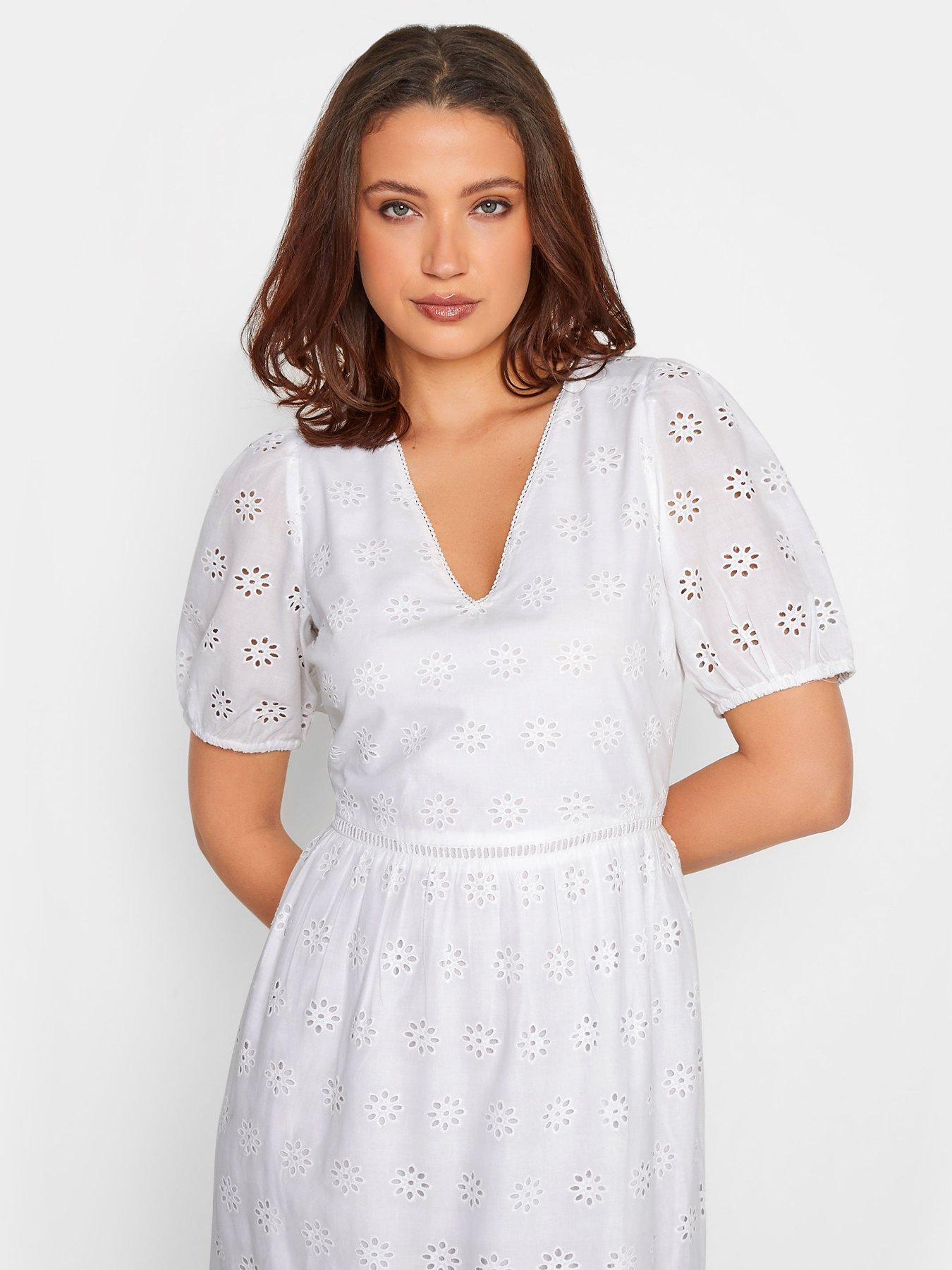 long-tall-sally-tall-v-neck-broderie-dress--nbspwhiteoutfit