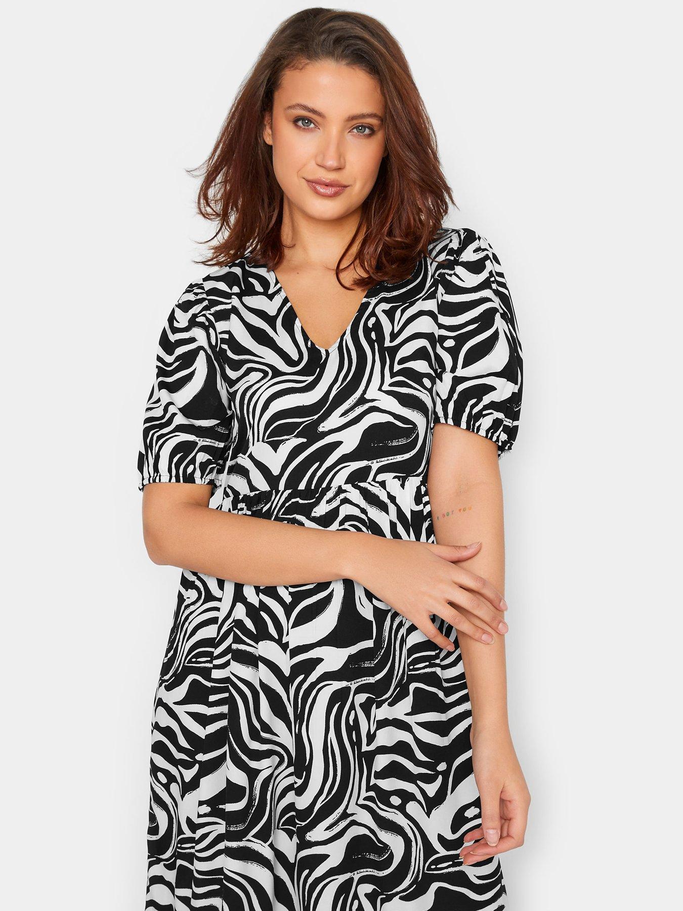 long-tall-sally-tall-marble-print-tiered-midi-dress-blackoutfit