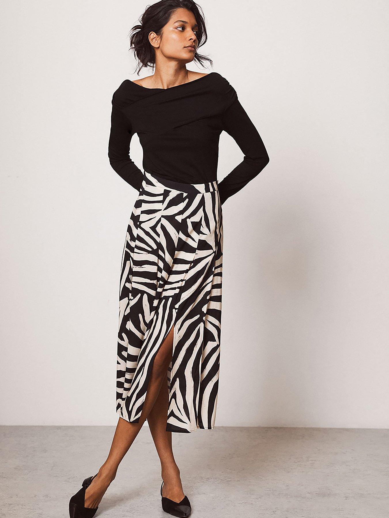 Mint velvet on sale zebra print skirt