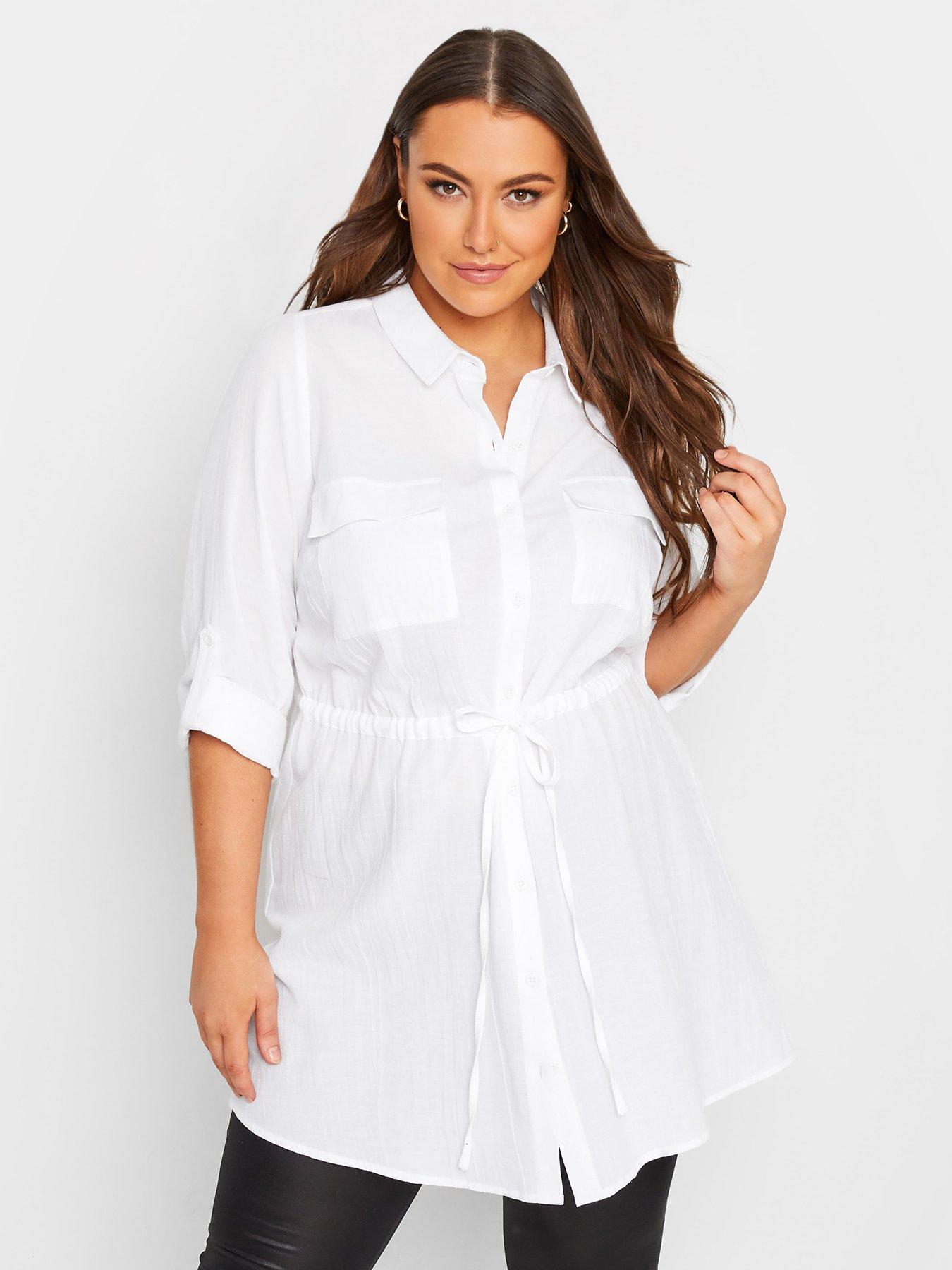 Image 1 of 4 of Yours Linen Utility Tunic -&nbsp;White