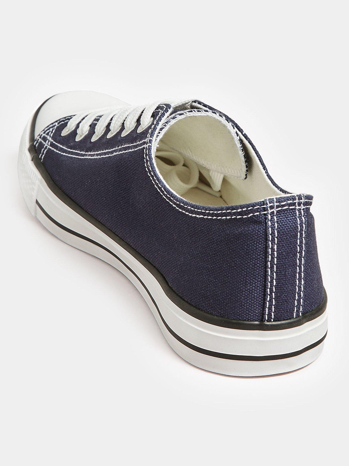 long-tall-sally-long-tall-sally-canvas-low-trainer-navystillFront