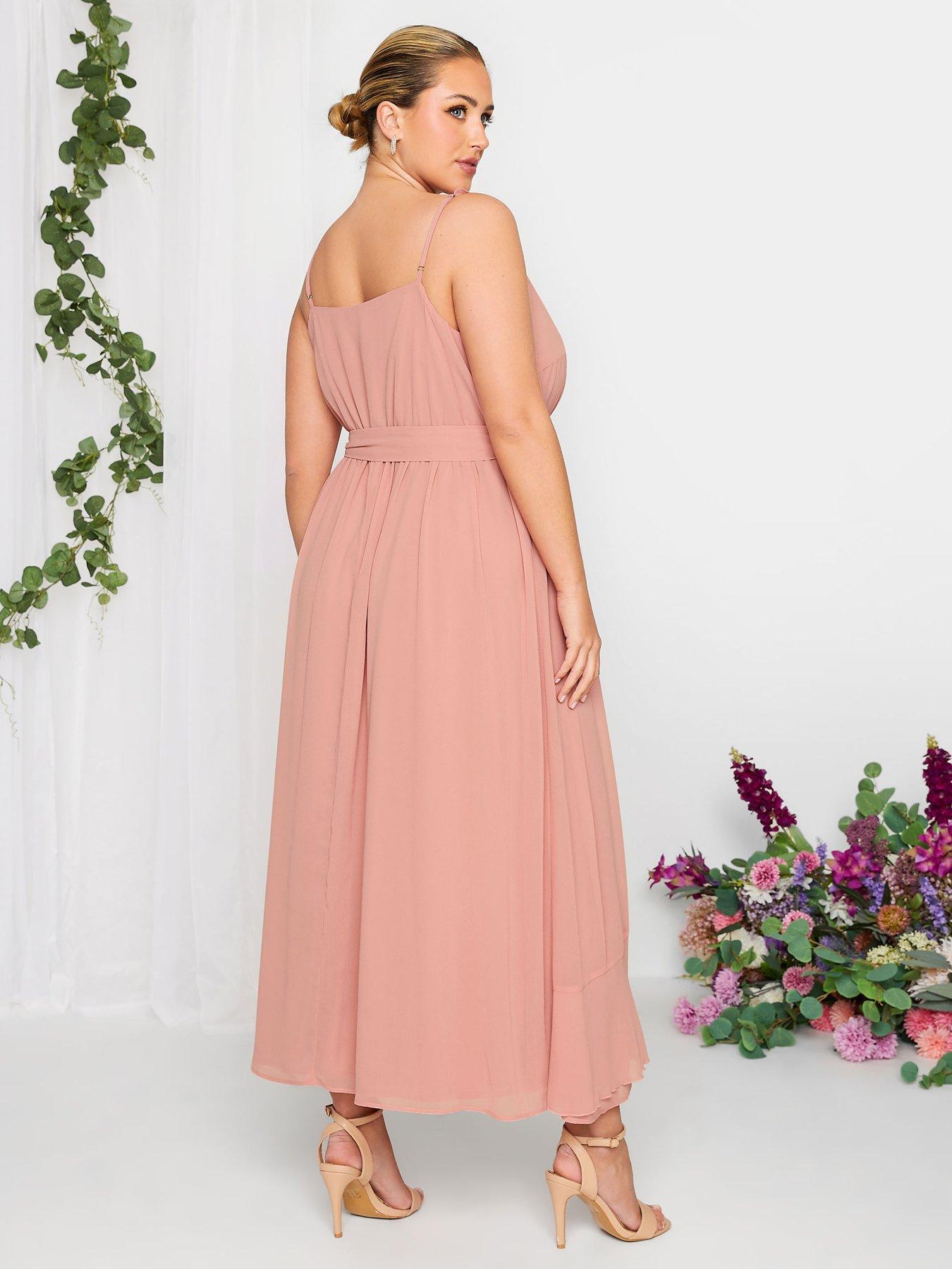 yours-curve-occasion-ruffle-wrap-maxi-dress-pinkstillFront