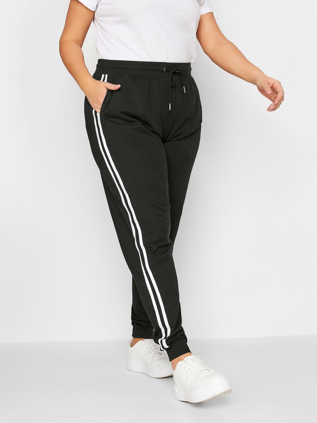 Long Tall Sally Long Tall Sally Tall Side Stripe Black Trouser