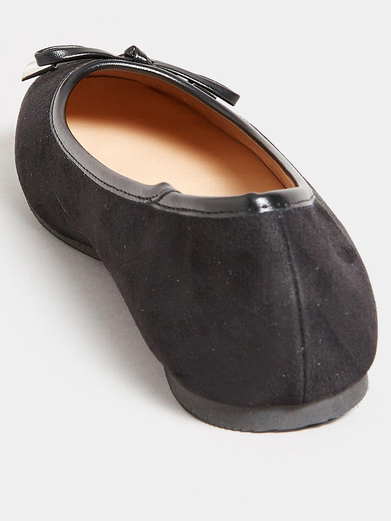 Image 2 of 4 of Long Tall Sally Long Tall Sally Suedette Ballerina Black