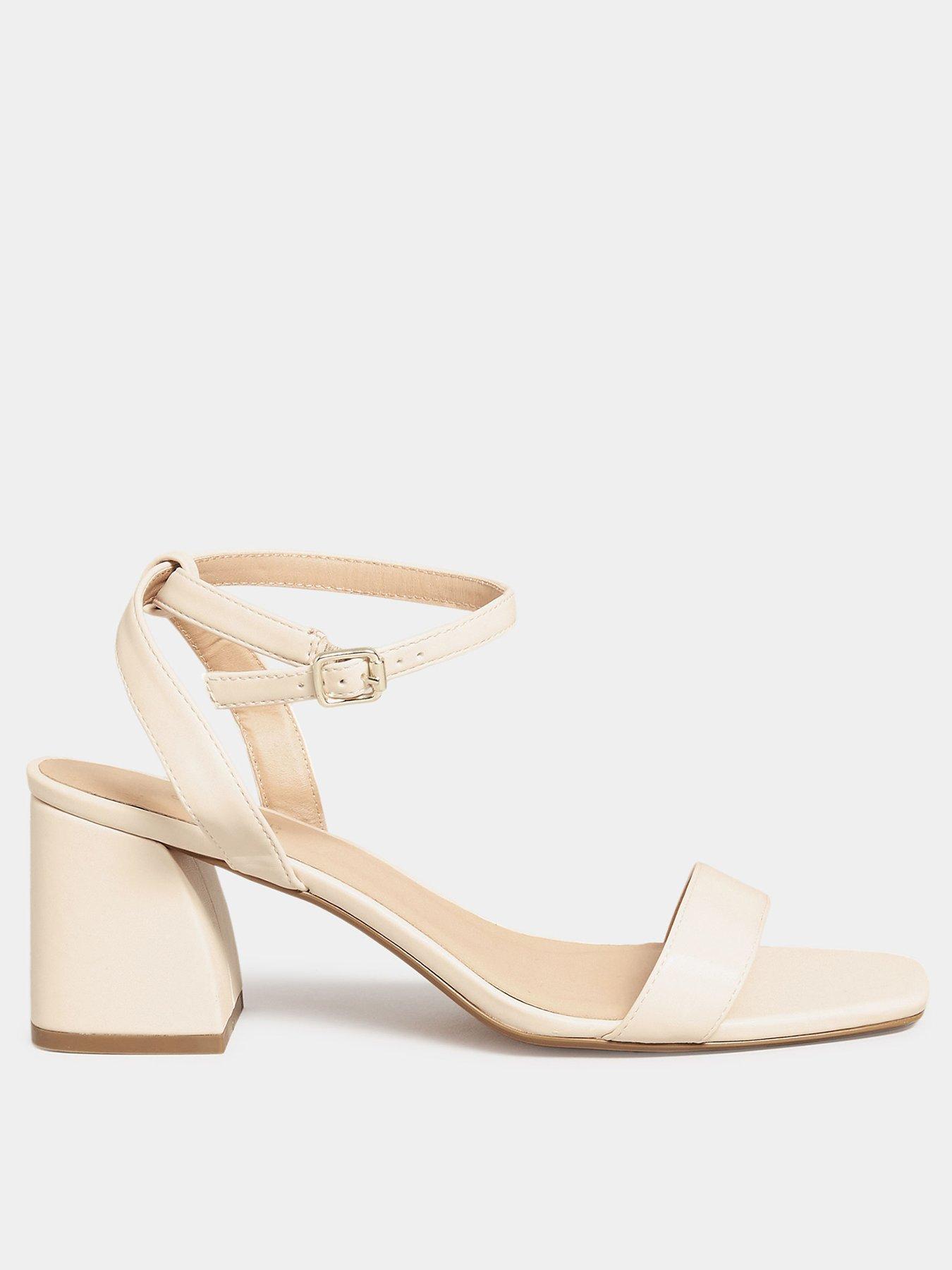 Nude block outlet heel wide fit