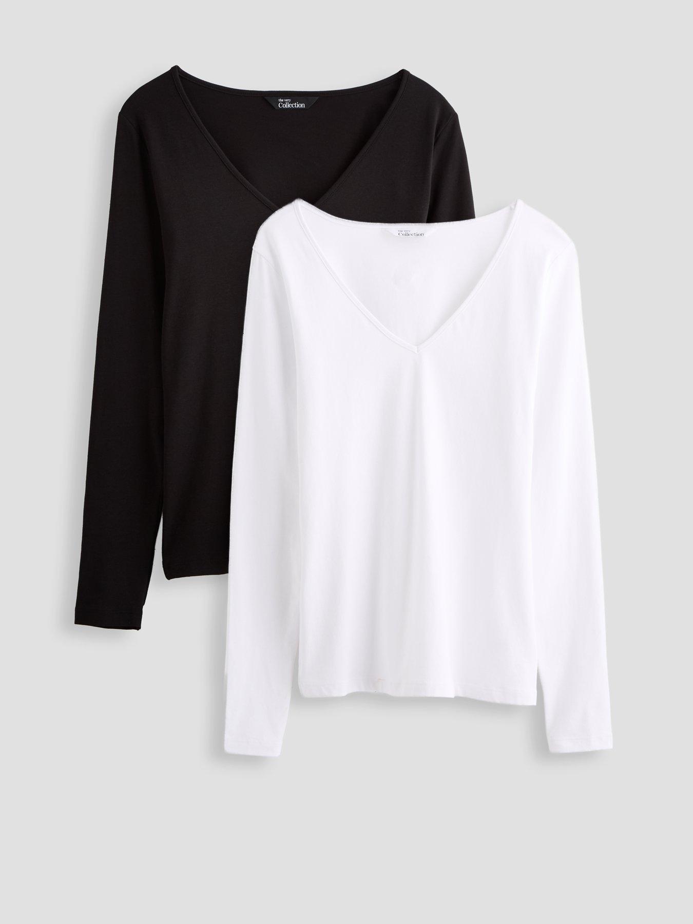 the-very-collection-2-pack-long-sleeve-stretch-v-neck-multi
