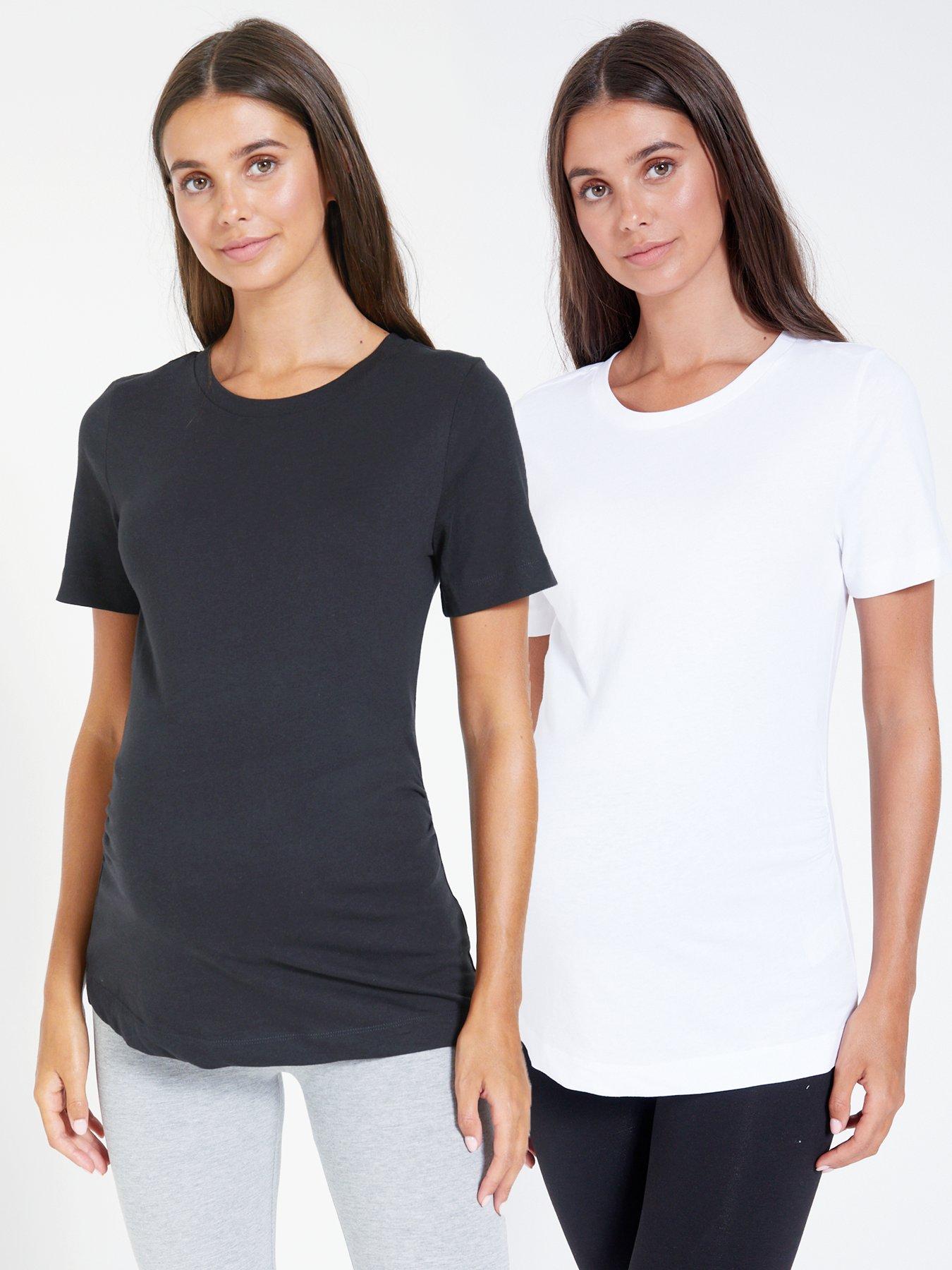 Image 1 of 6 of V by Very 2 Pack Maternity T-Shirts - Multi