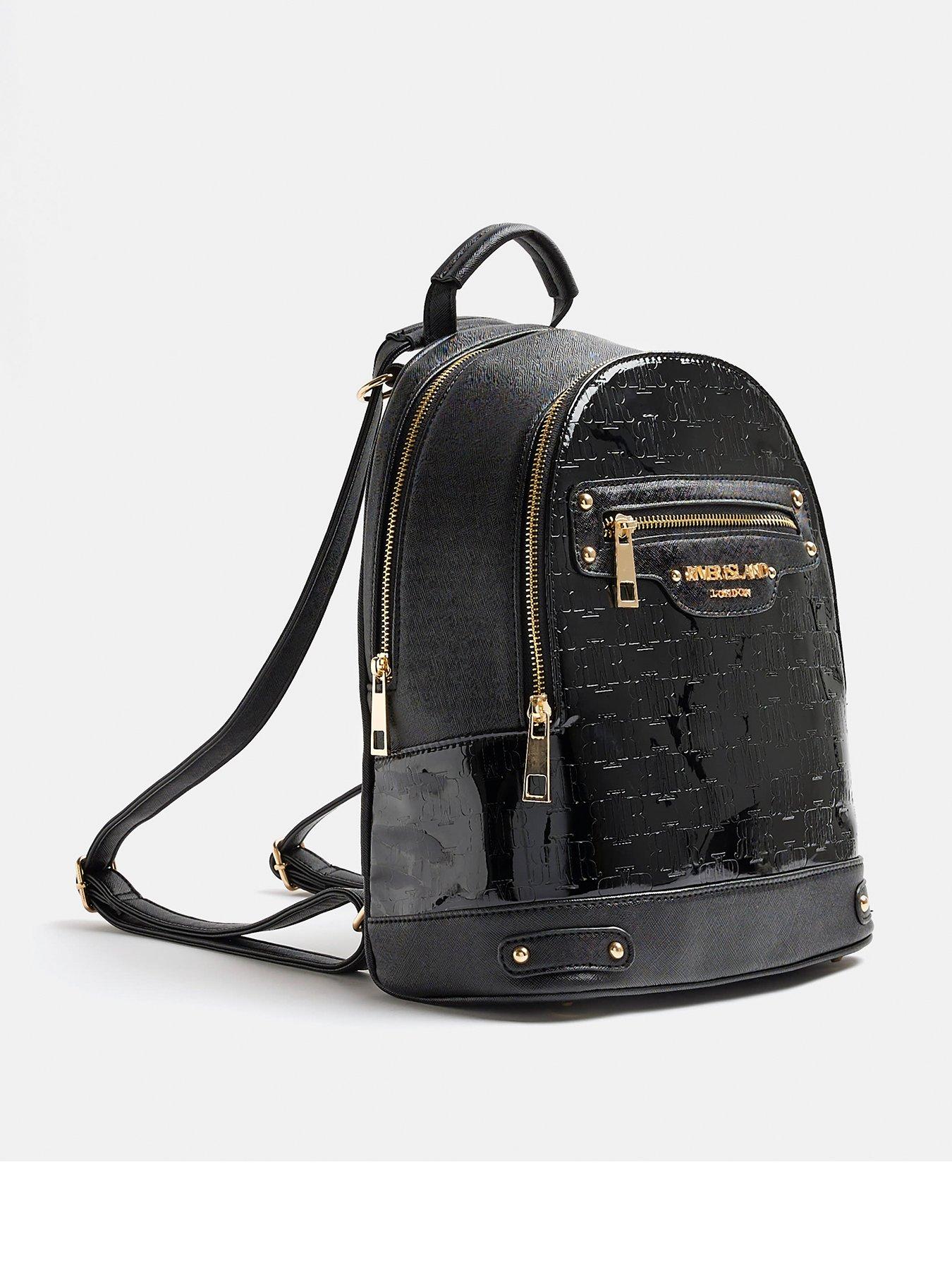 River island cheap monogram backpack